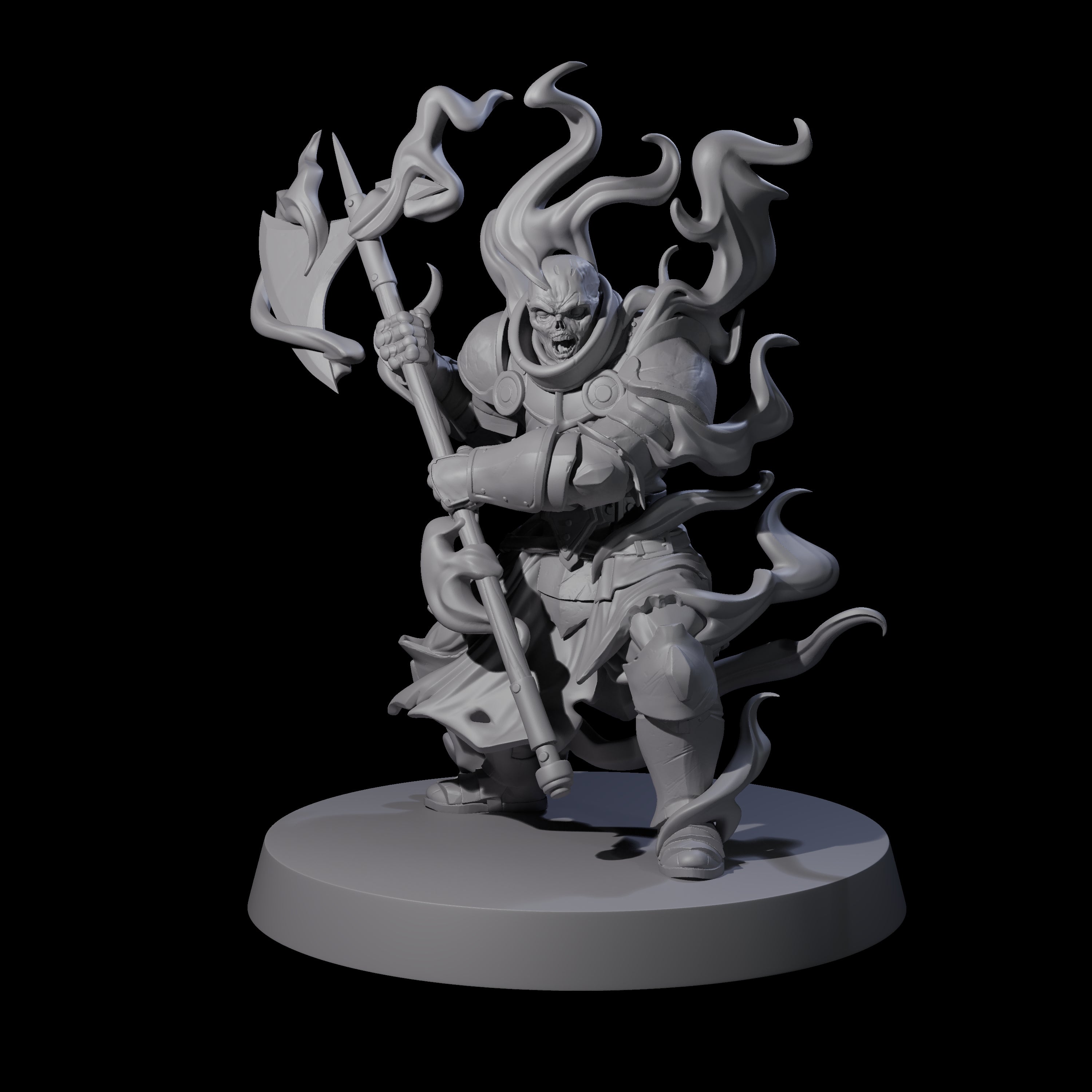 Smoking Shadow Paladin A Miniature for Dungeons and Dragons, Pathfinder or other TTRPGs