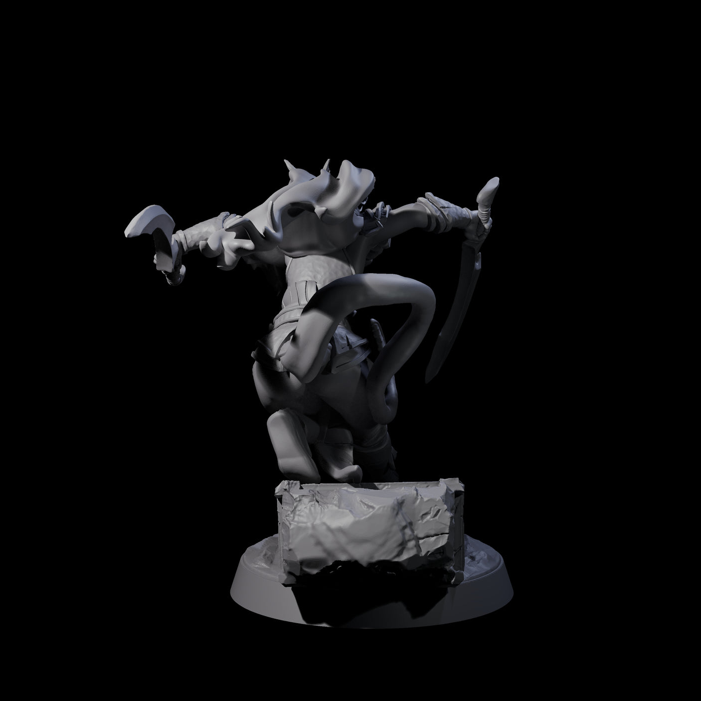 Smooth Tiefling Assassin Miniature for Dungeons and Dragons, Pathfinder or other TTRPGs