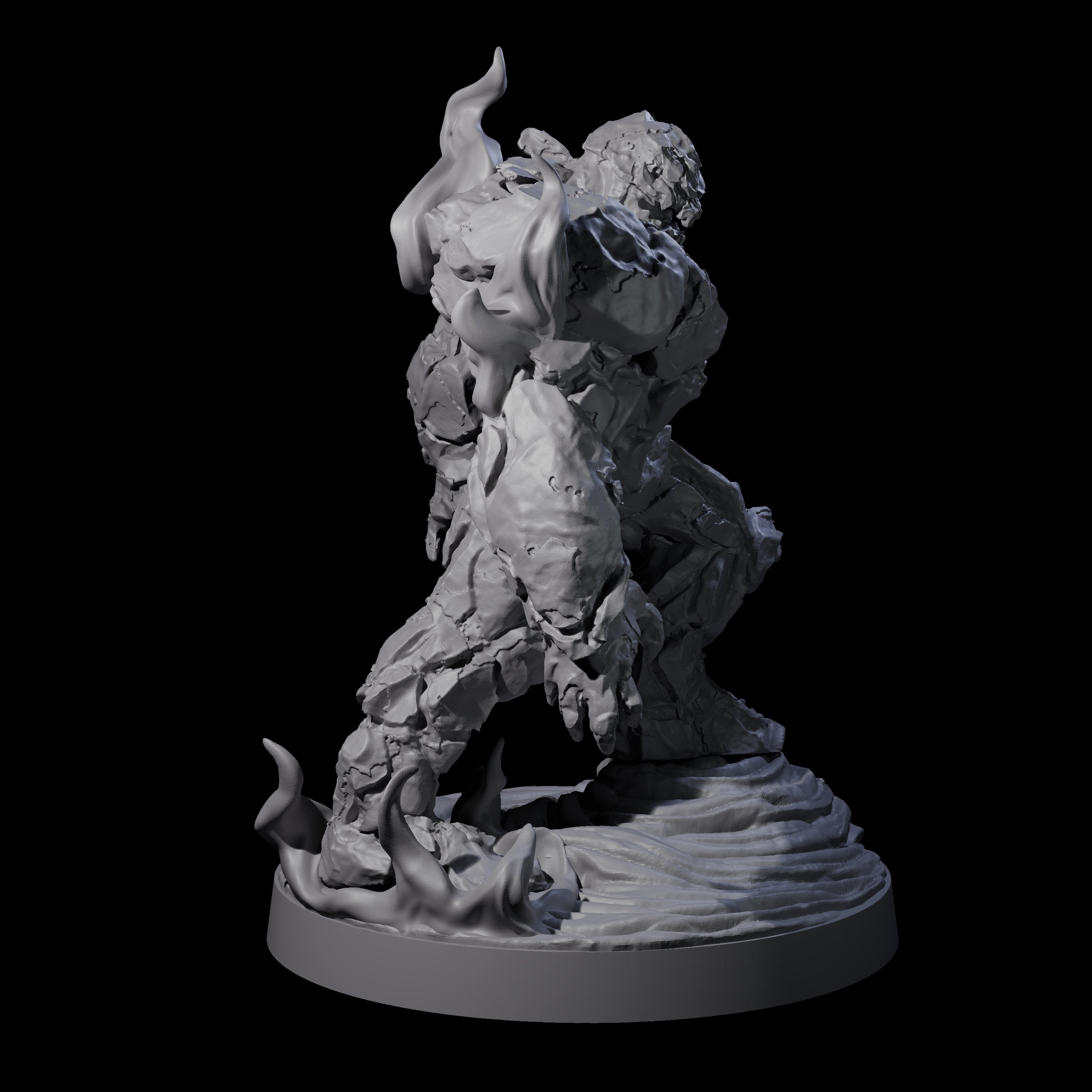 Smouldering Vulcanite Elemental Miniature for Dungeons and Dragons, Pathfinder or other TTRPGs