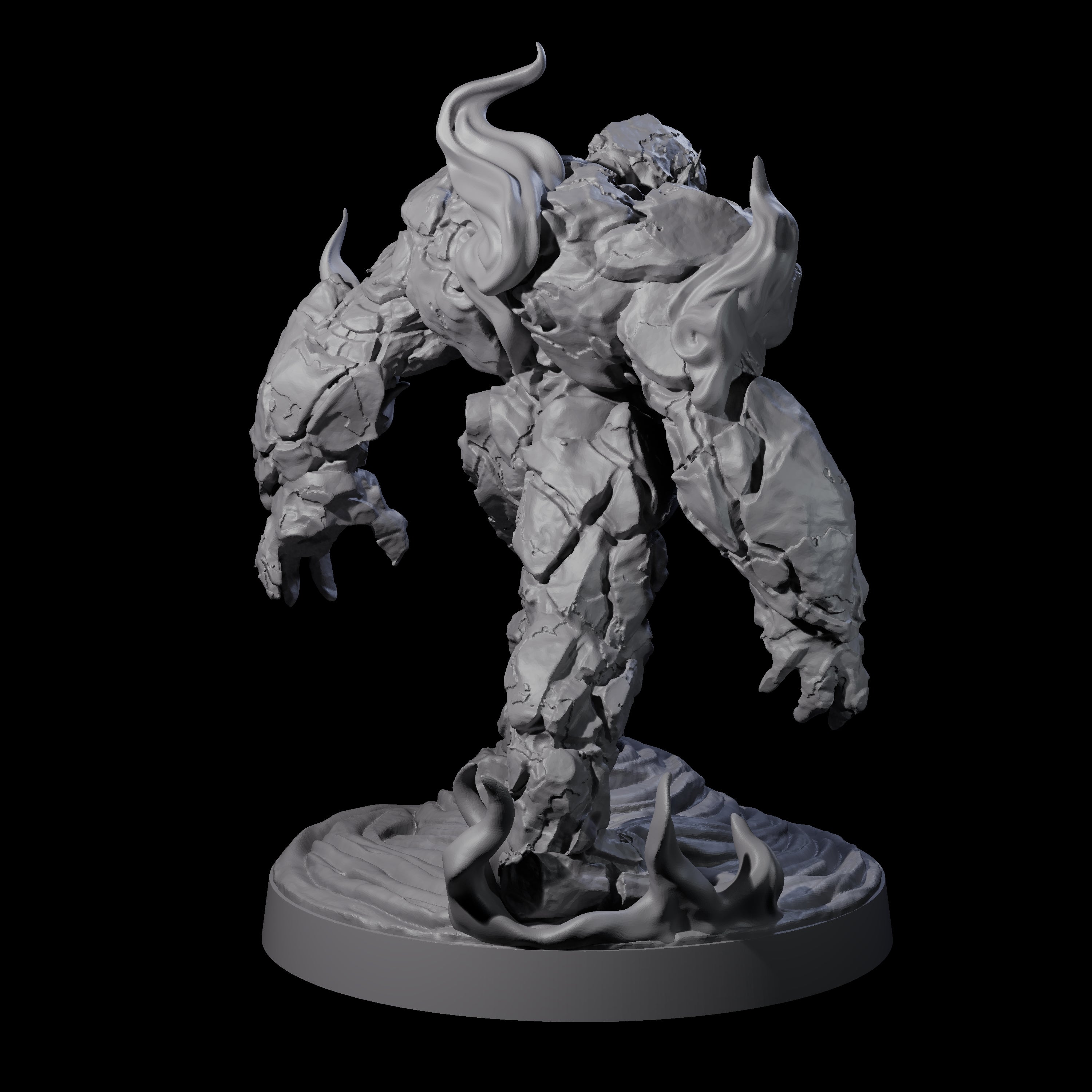 Smouldering Vulcanite Elemental Miniature for Dungeons and Dragons, Pathfinder or other TTRPGs