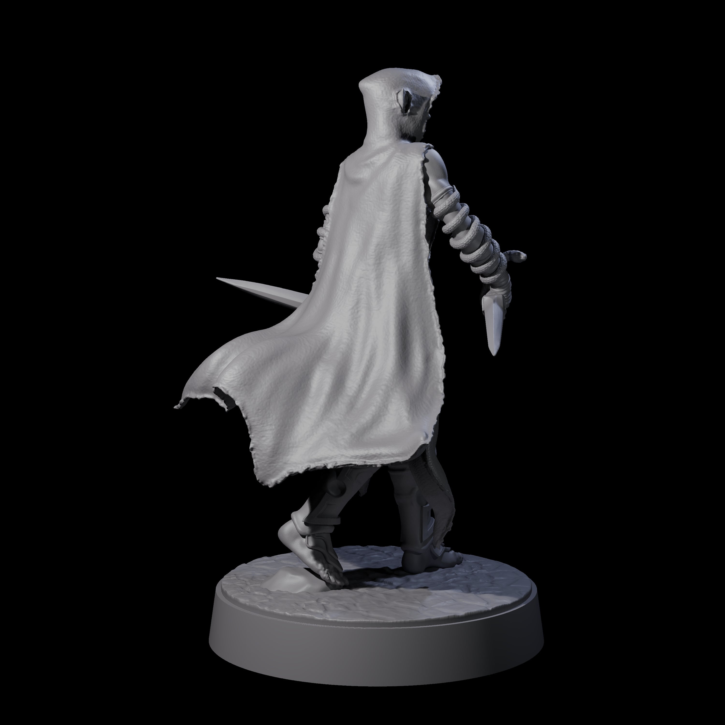 Snake Charmer Elf Rogue Miniature for Dungeons and Dragons, Pathfinder or other TTRPGs