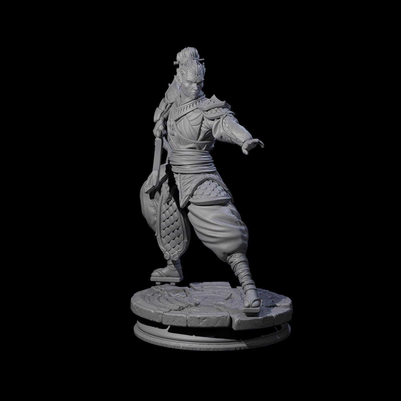 Snakey Monk Miniature for Dungeons and Dragons, Pathfinder or other TTRPGs