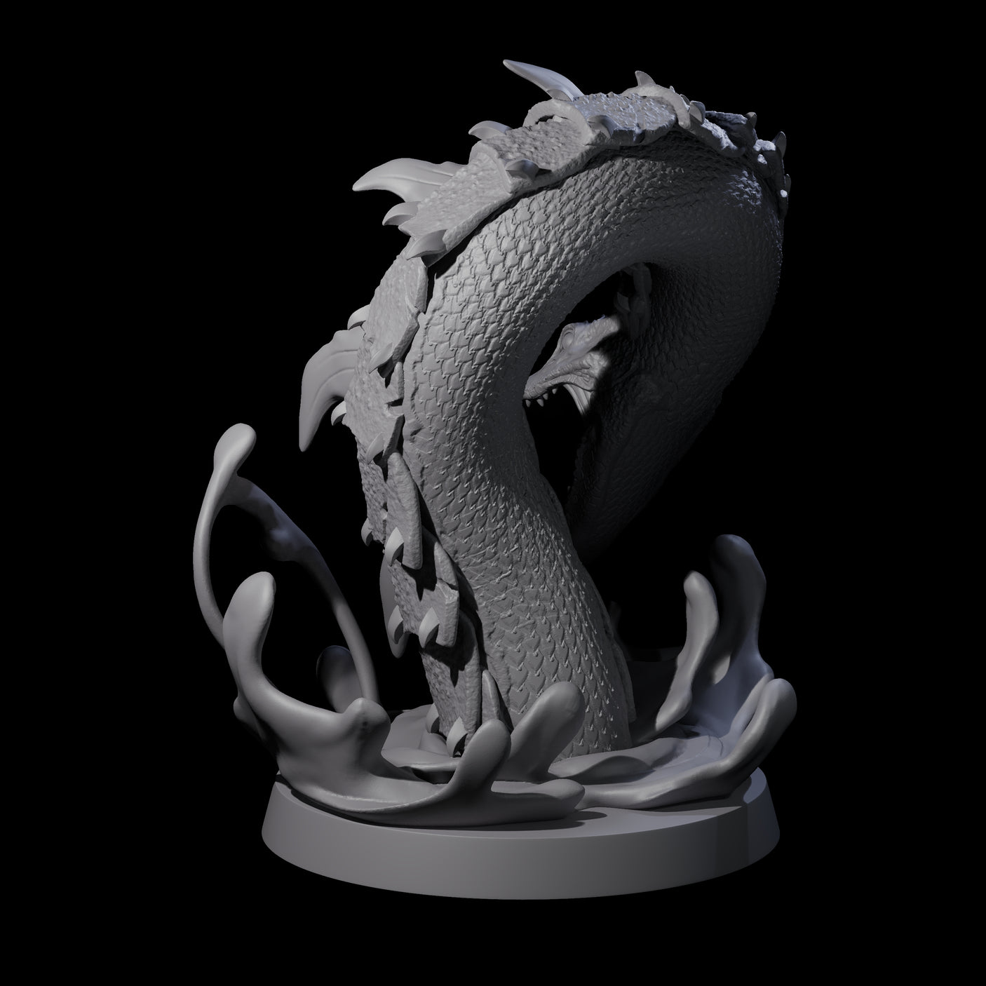 Snapping Alligator Worm Miniature for Dungeons and Dragons, Pathfinder or other TTRPGs