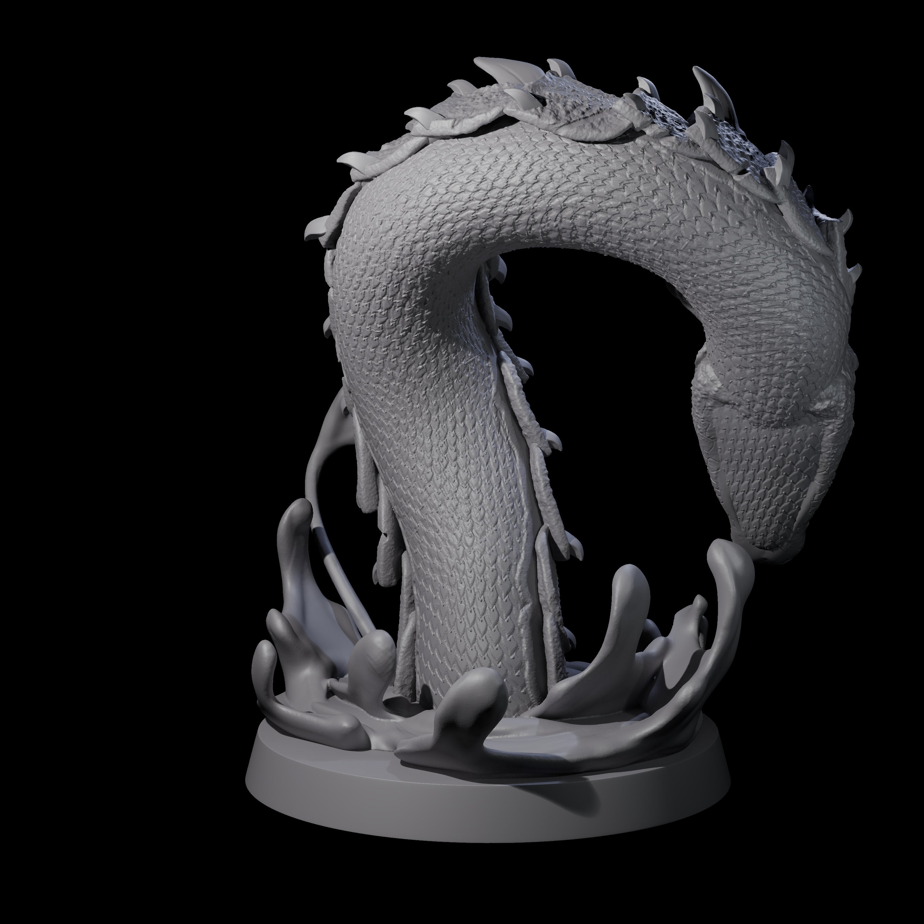 Snapping Alligator Worm Miniature for Dungeons and Dragons, Pathfinder or other TTRPGs