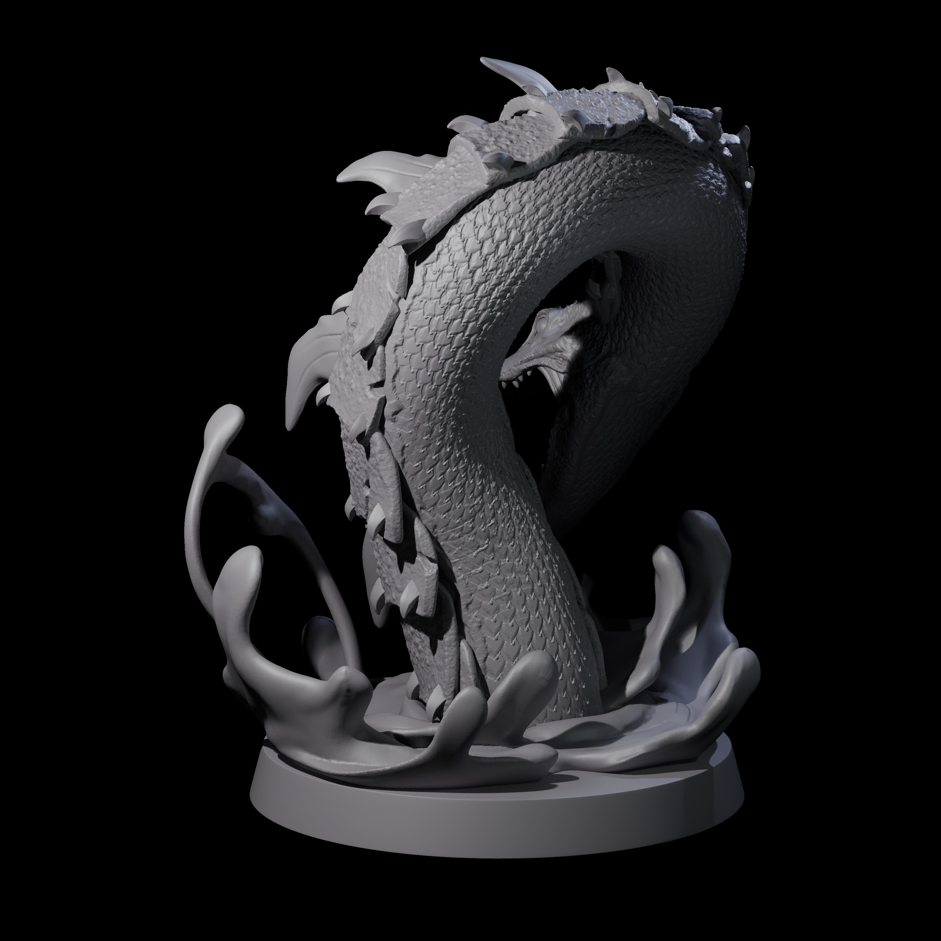 Snapping Alligator Worm Miniature for Dungeons and Dragons, Pathfinder or other TTRPGs