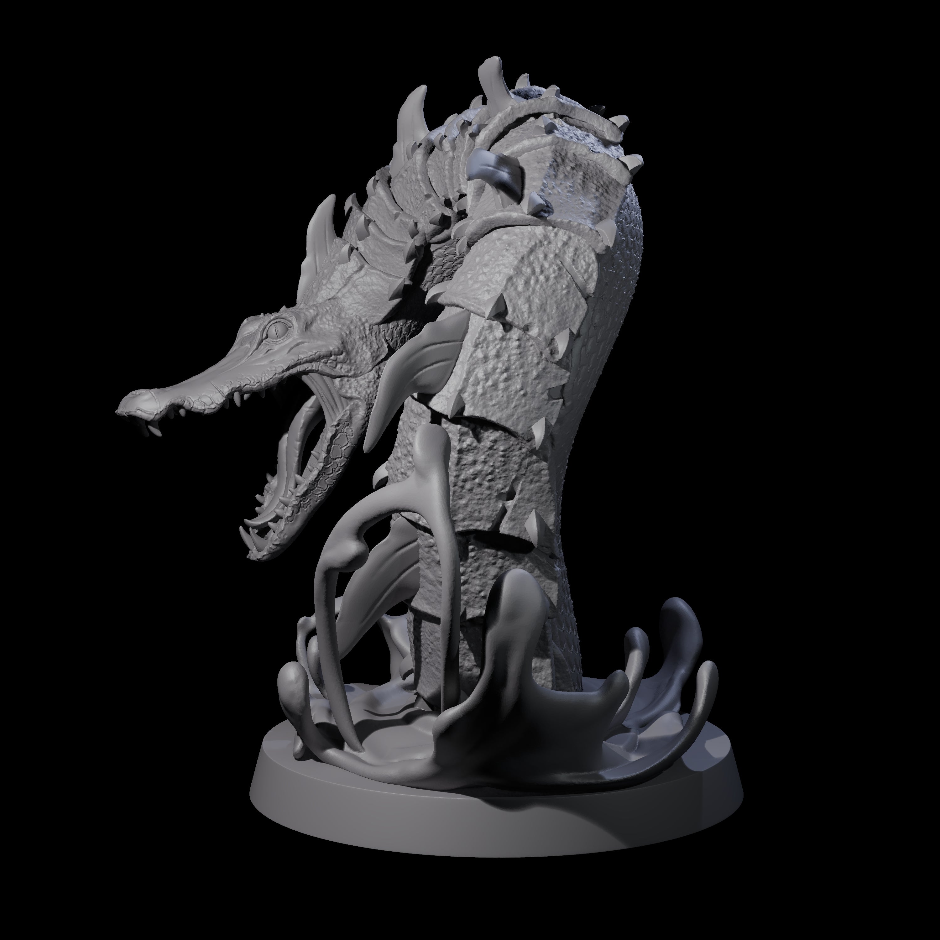 Snapping Alligator Worm Miniature for Dungeons and Dragons, Pathfinder or other TTRPGs