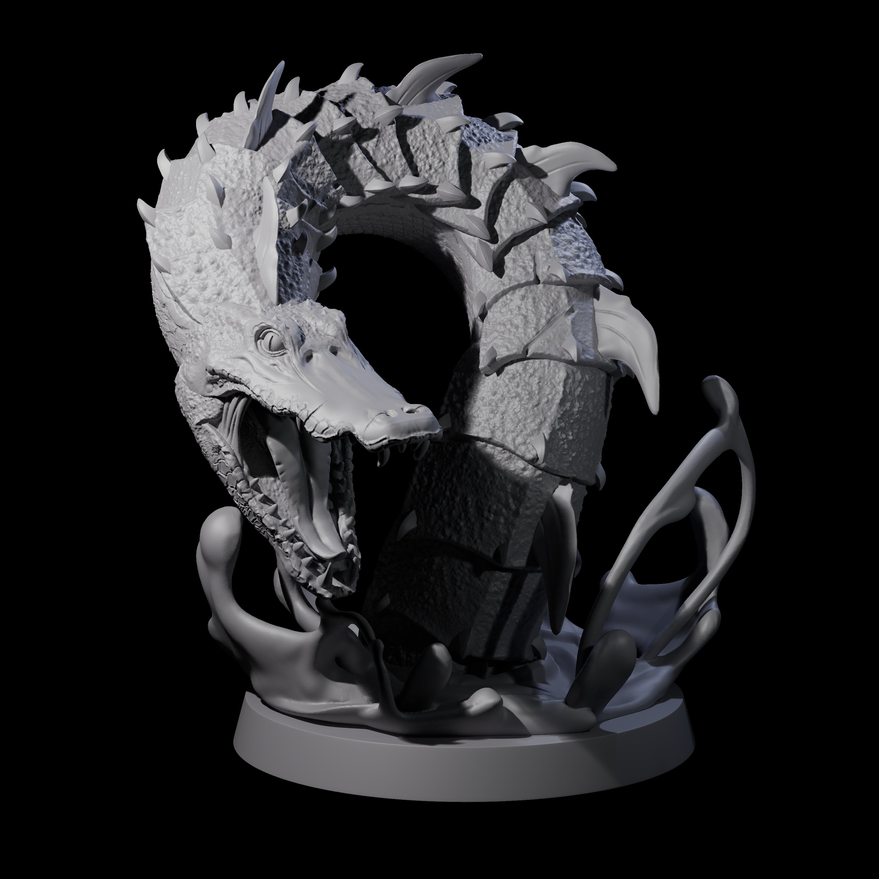 Snapping Alligator Worm Miniature for Dungeons and Dragons, Pathfinder or other TTRPGs