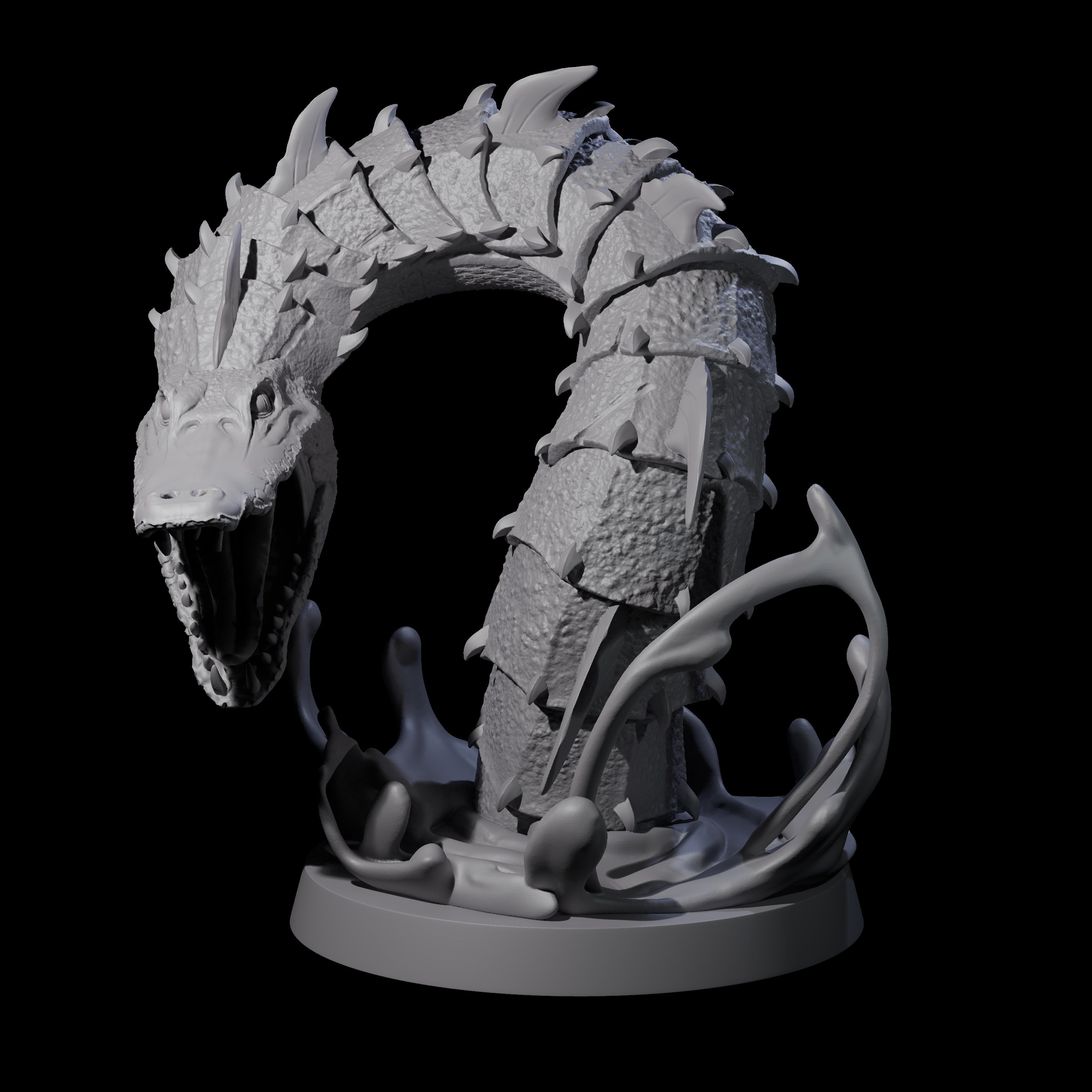 Snapping Alligator Worm Miniature for Dungeons and Dragons, Pathfinder or other TTRPGs