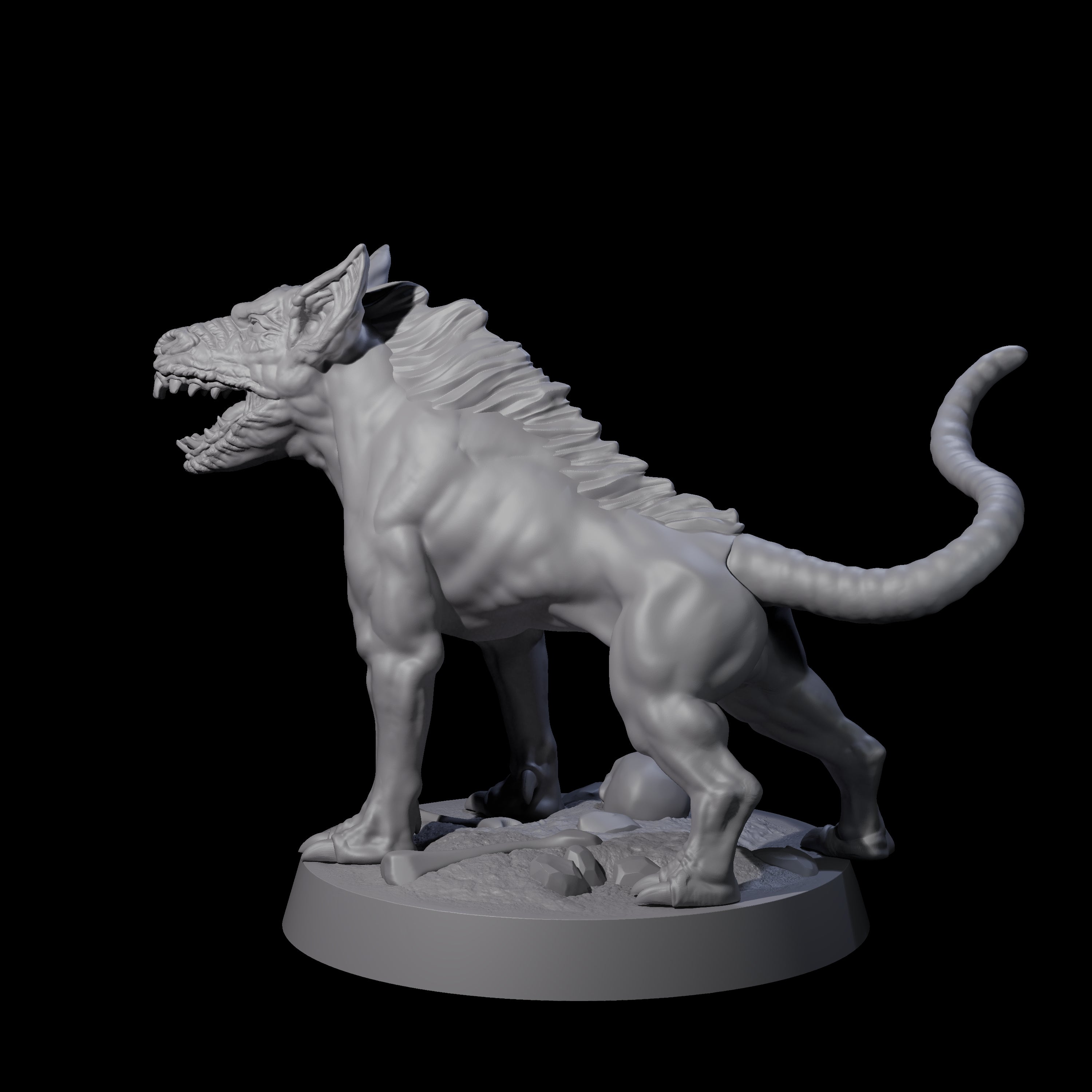 Snarling Goblin Dog A Miniature for Dungeons and Dragons, Pathfinder or other TTRPGs