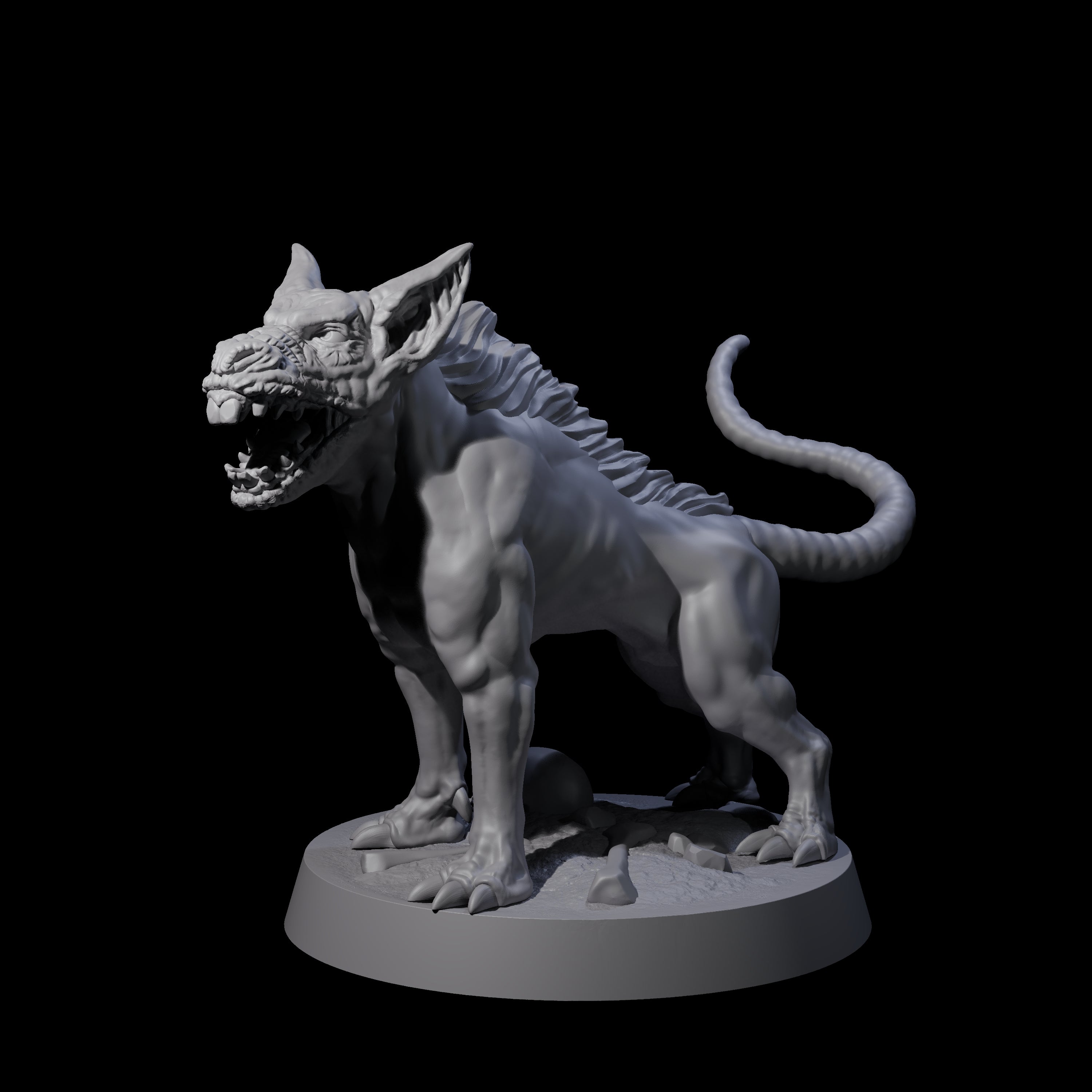Snarling Goblin Dog A Miniature for Dungeons and Dragons, Pathfinder or other TTRPGs