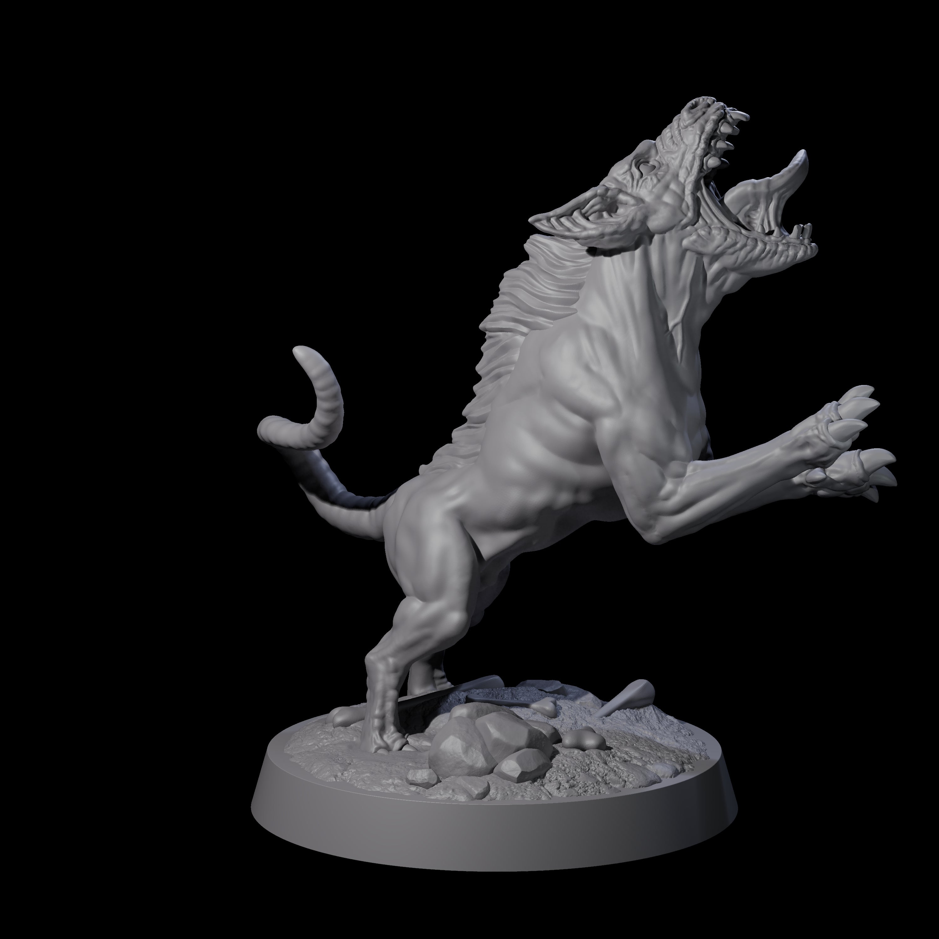 Snarling Goblin Dog C Miniature for Dungeons and Dragons, Pathfinder or other TTRPGs