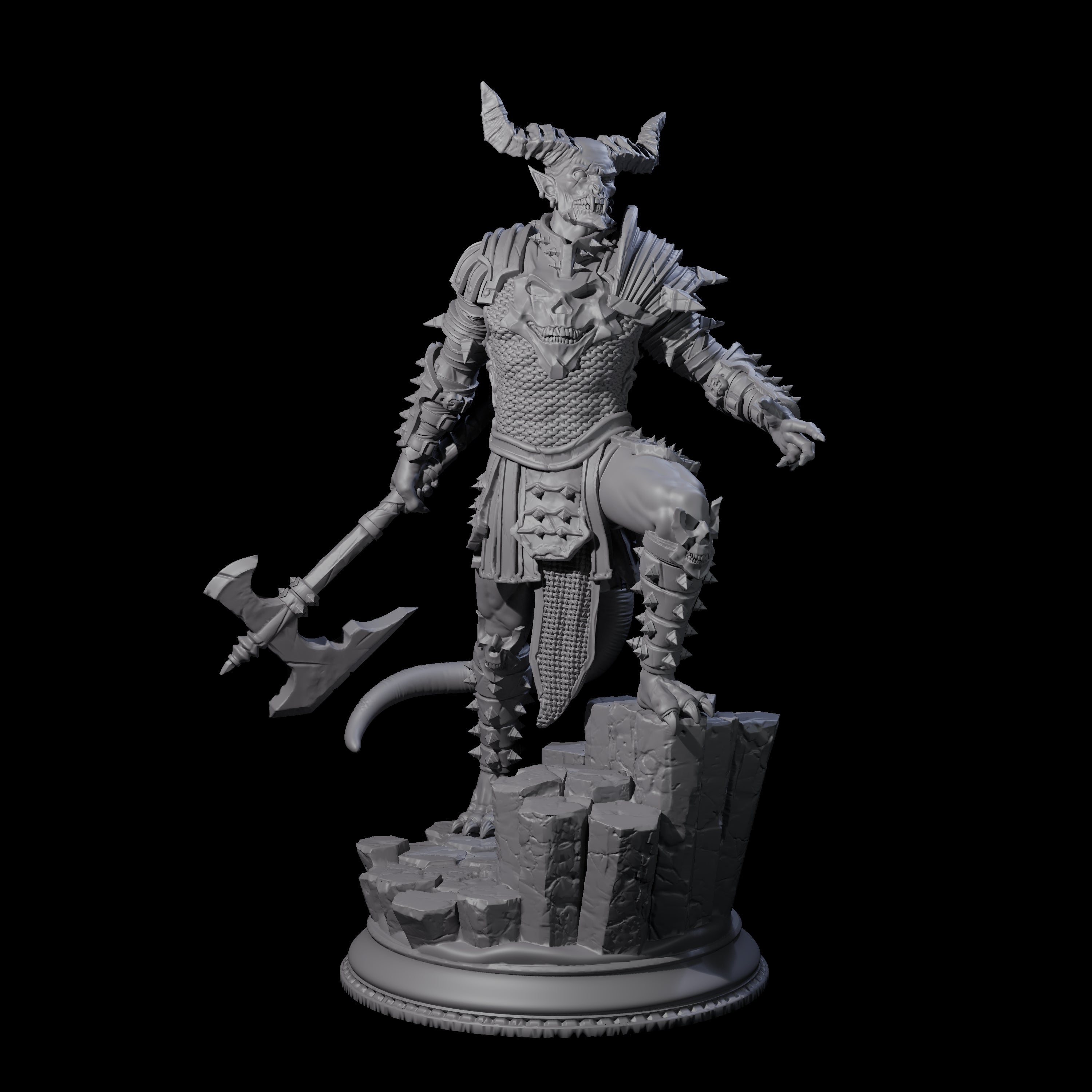 Snarling Vordine B Miniature for Dungeons and Dragons, Pathfinder or other TTRPGs