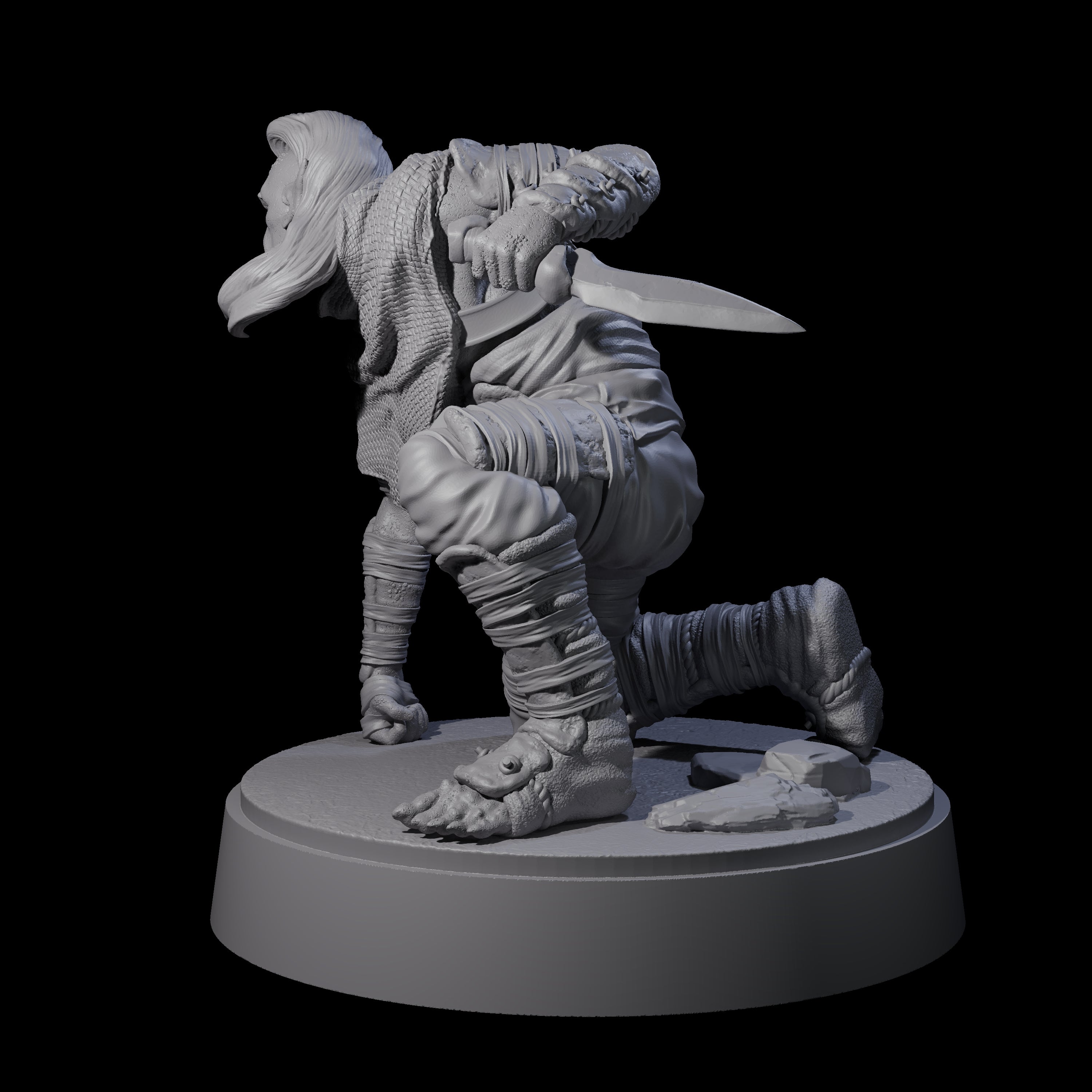 Sneaking Githyanki Rogue A Miniature for Dungeons and Dragons, Pathfinder or other TTRPGs