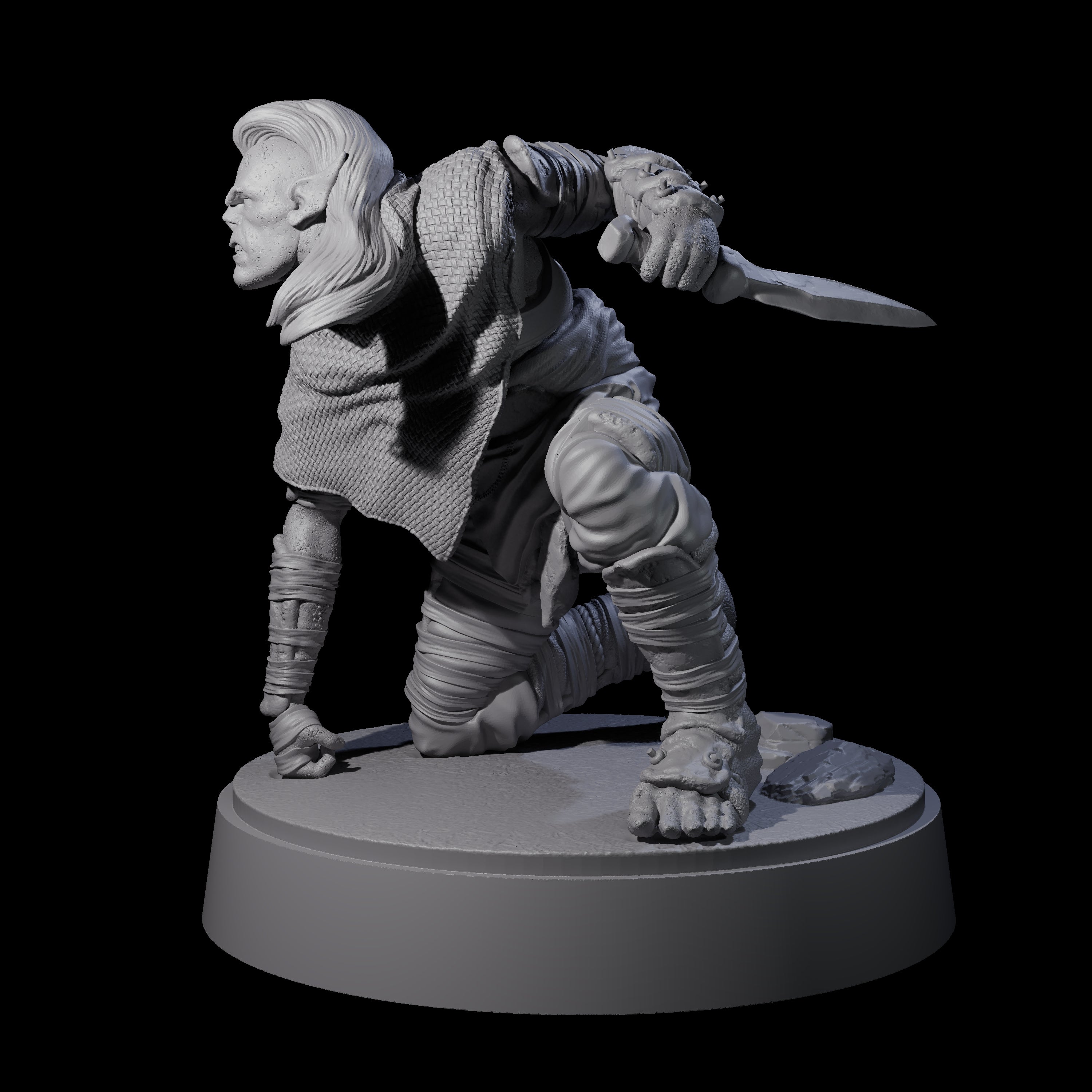 Sneaking Githyanki Rogue A Miniature for Dungeons and Dragons, Pathfinder or other TTRPGs
