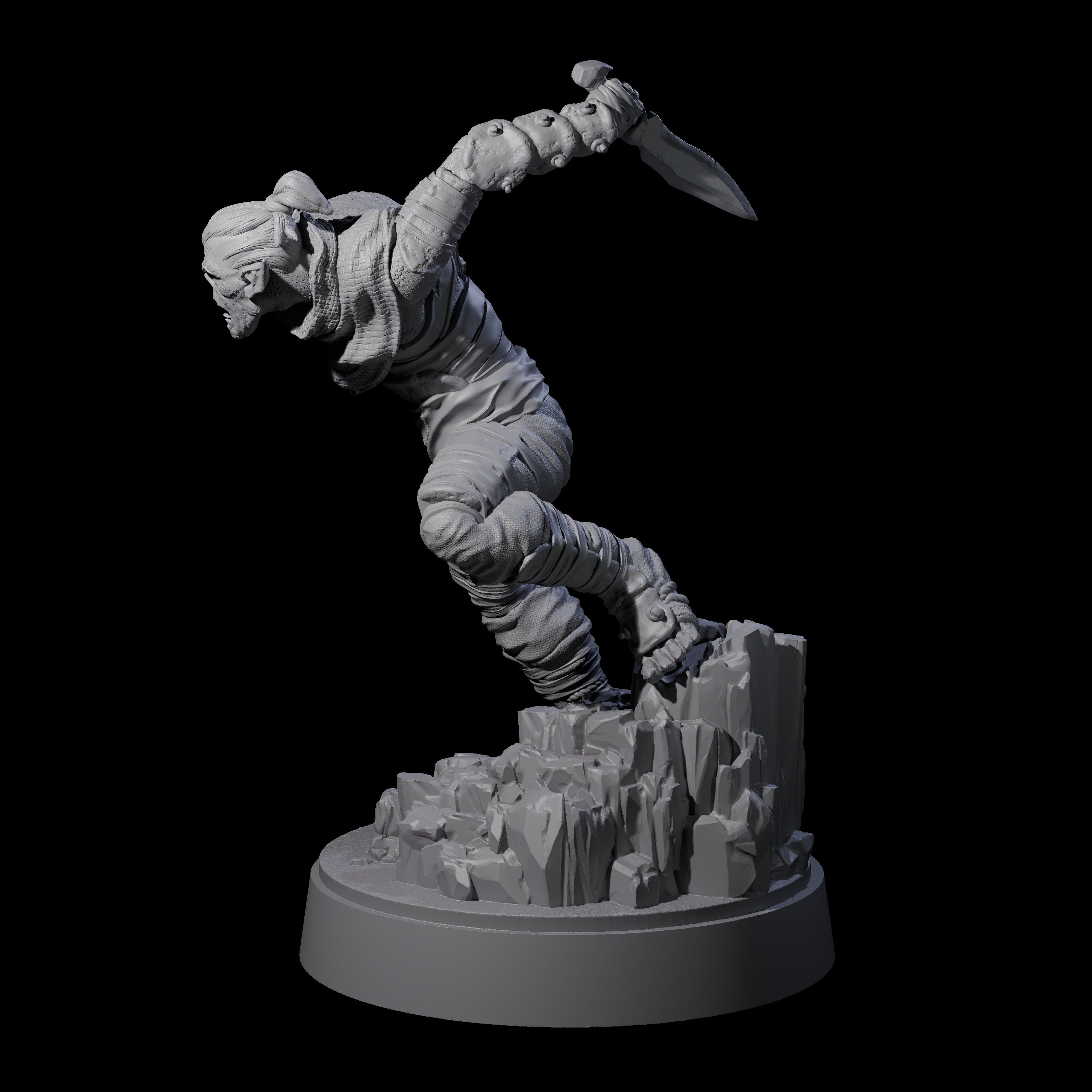 Sneaking Githyanki Rogue C Miniature for Dungeons and Dragons, Pathfinder or other TTRPGs