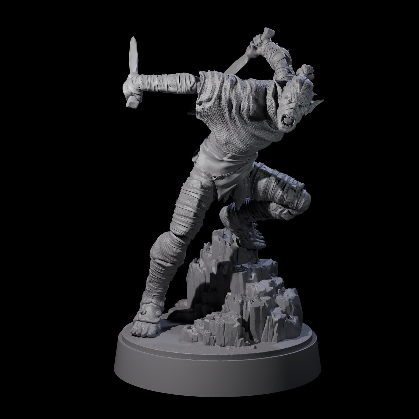 Sneaking Githyanki Rogue C Miniature for Dungeons and Dragons, Pathfinder or other TTRPGs