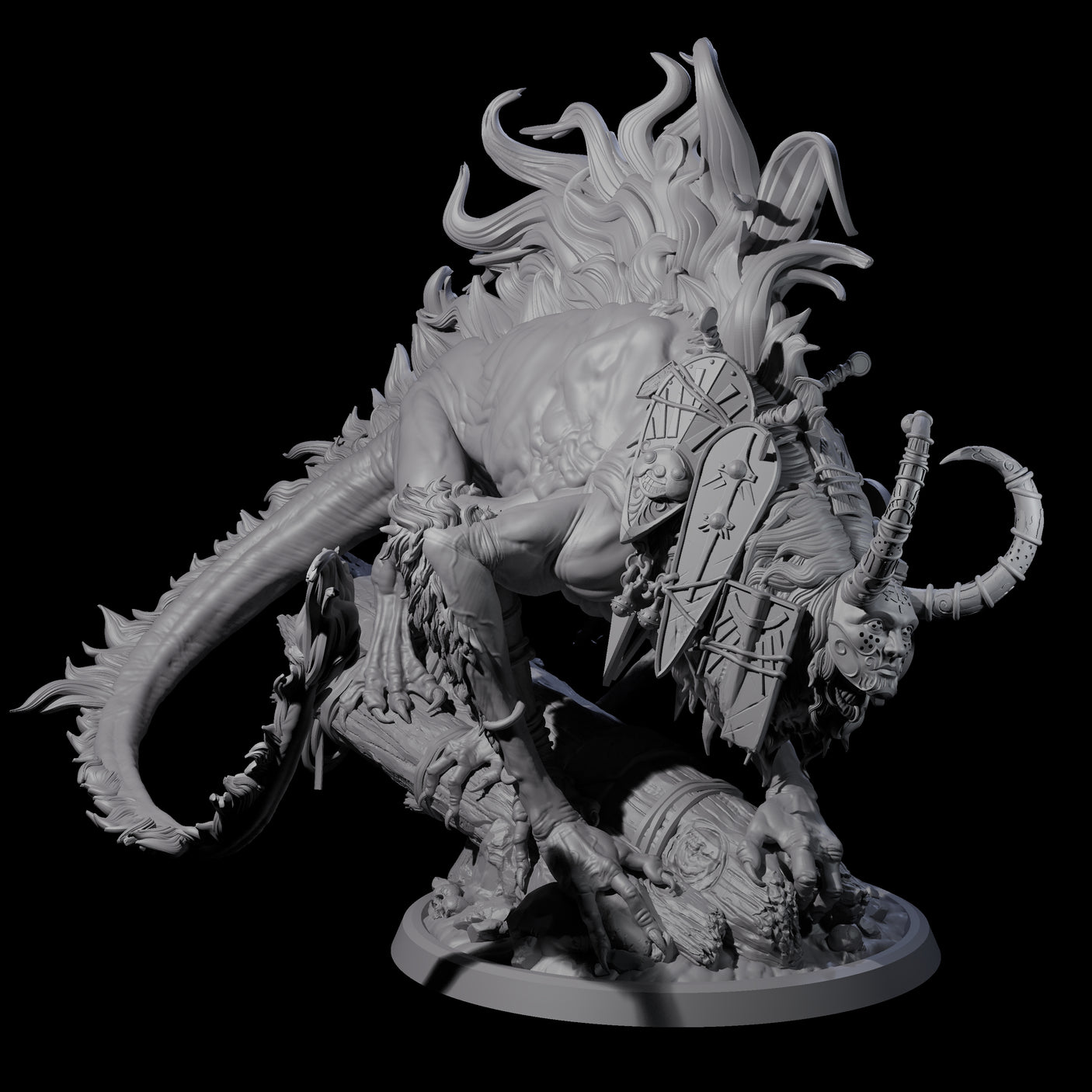 Sneaking Masked Bulezau Miniature for Dungeons and Dragons, Pathfinder or other TTRPGs