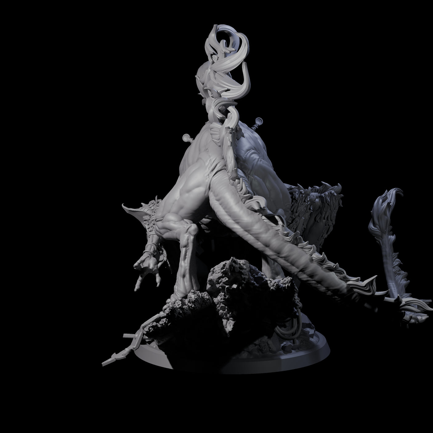 Sneaking Masked Bulezau Miniature for Dungeons and Dragons, Pathfinder or other TTRPGs
