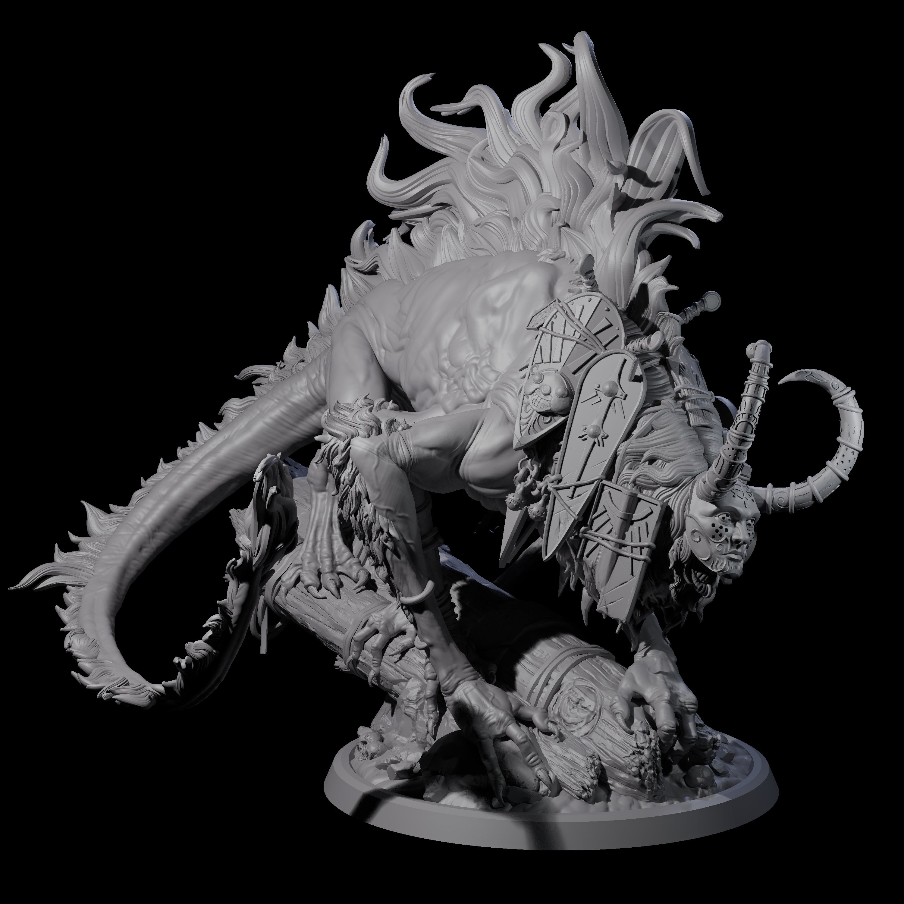 Sneaking Masked Bulezau Miniature for Dungeons and Dragons, Pathfinder or other TTRPGs