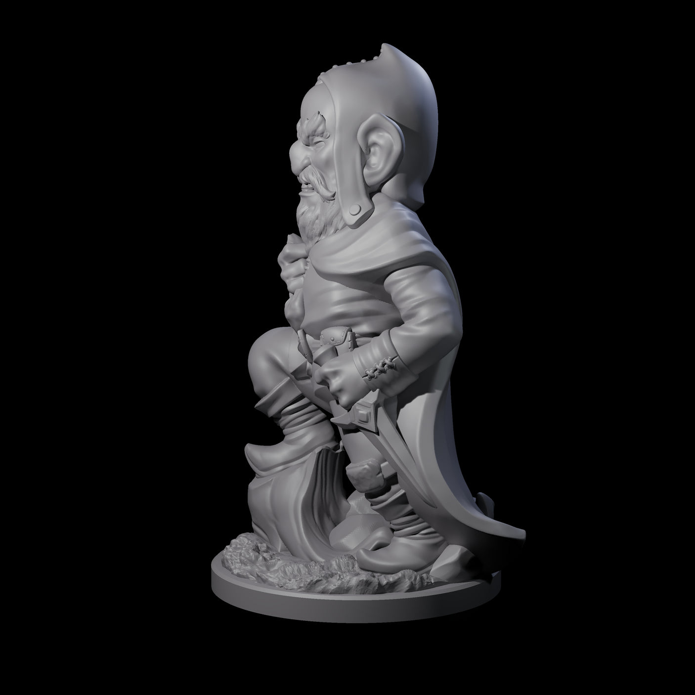 Sneaky Gnome Thief A Miniature for Dungeons and Dragons, Pathfinder or other TTRPGs