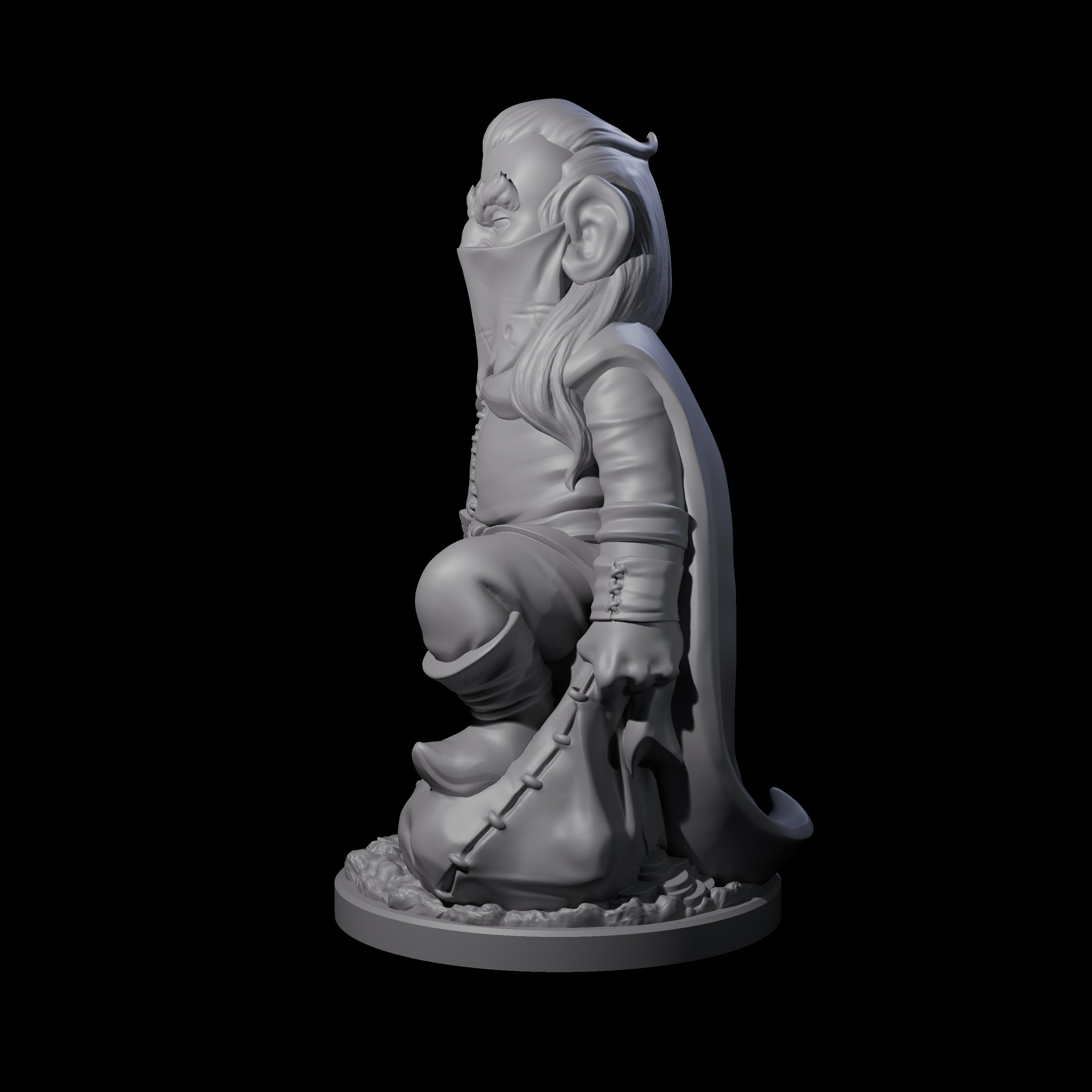 Sneaky Gnome Thief B Miniature for Dungeons and Dragons, Pathfinder or other TTRPGs