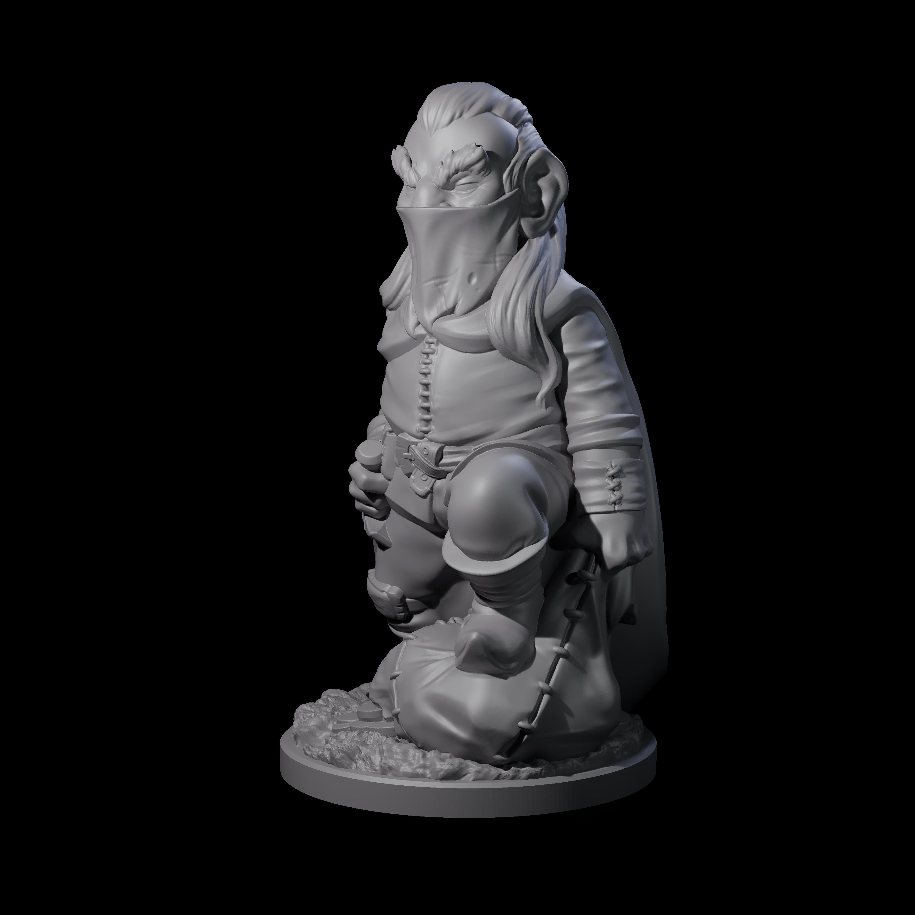 Sneaky Gnome Thief B Miniature for Dungeons and Dragons, Pathfinder or other TTRPGs