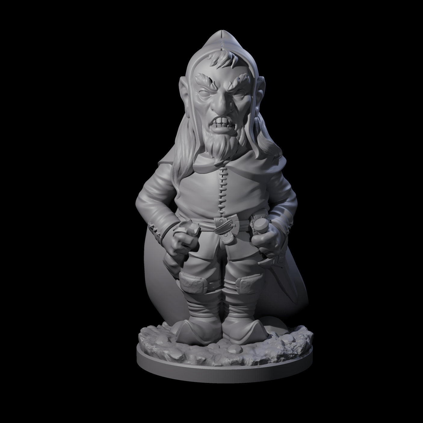 Sneaky Gnome Thief C Miniature for Dungeons and Dragons, Pathfinder or other TTRPGs