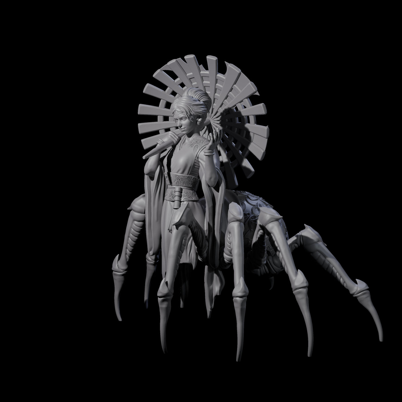 Sneaky Jorogumo Miniature for Dungeons and Dragons, Pathfinder or other TTRPGs