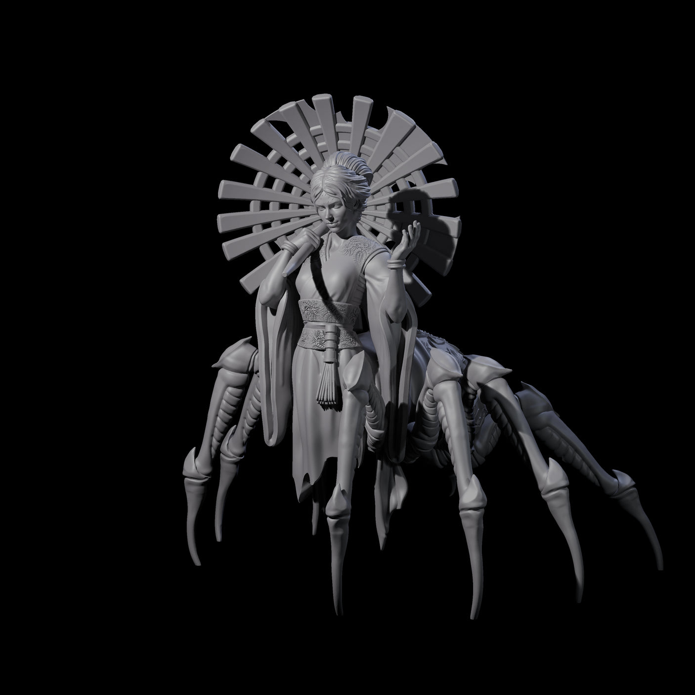 Sneaky Jorogumo Miniature for Dungeons and Dragons, Pathfinder or other TTRPGs