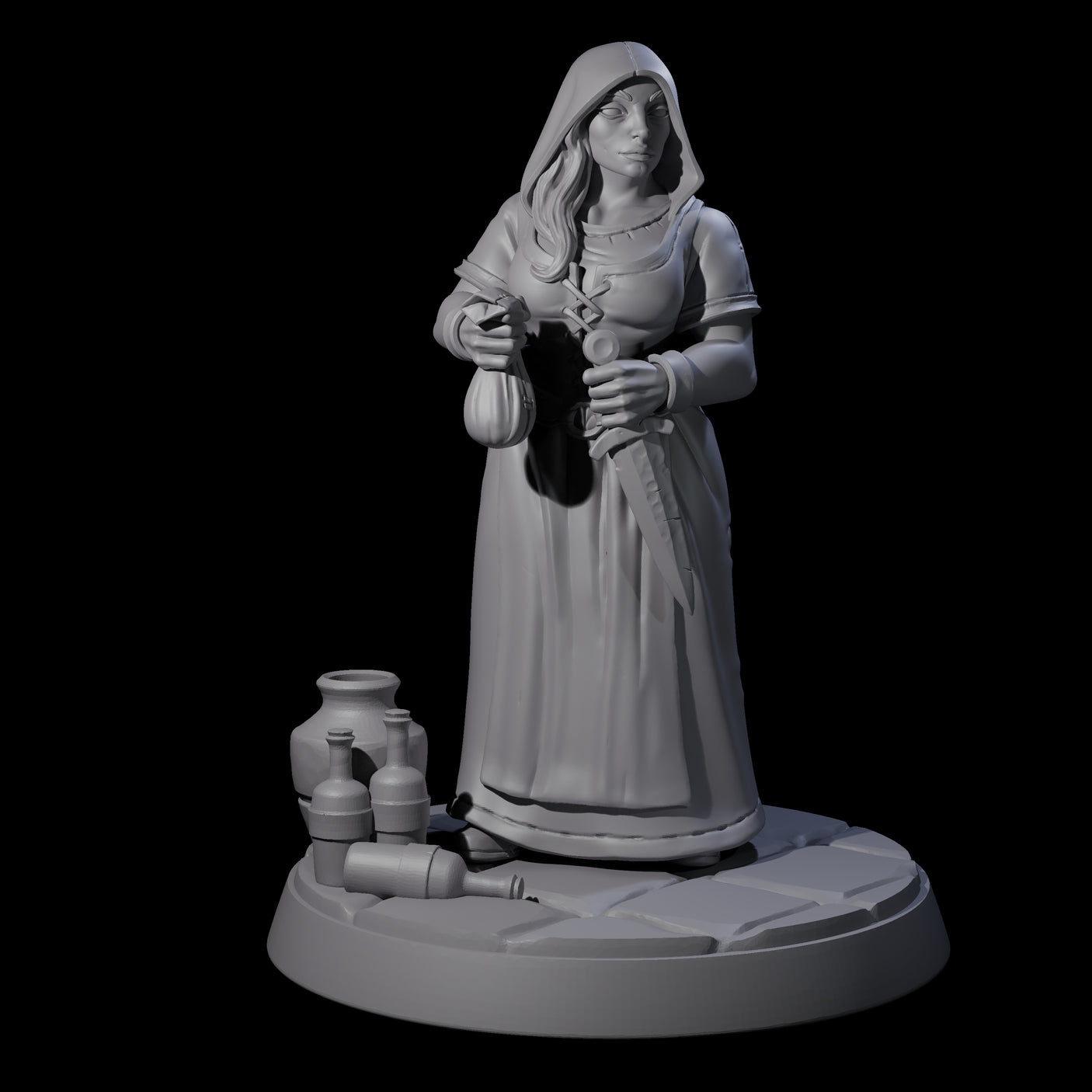 Sneaky Village Thief Miniature for Dungeons and Dragons, Pathfinder or other TTRPGs