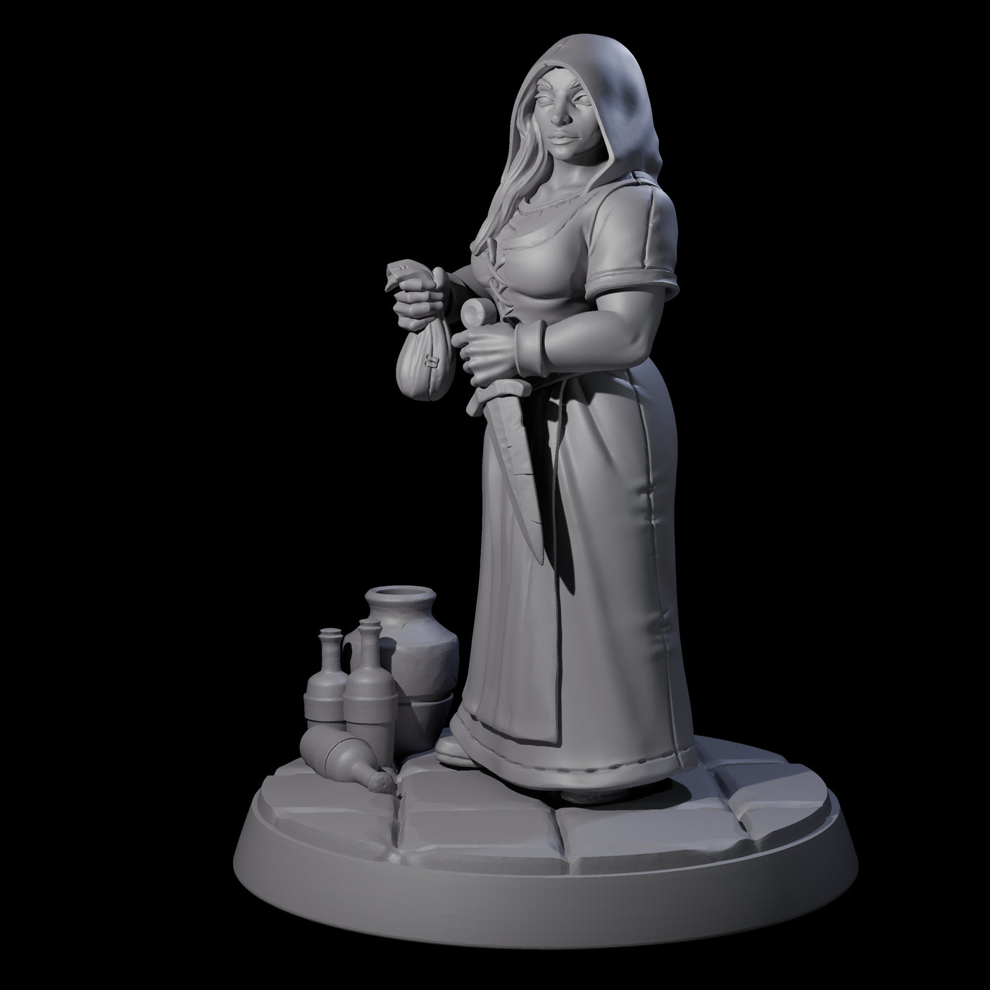 Sneaky Village Thief Miniature for Dungeons and Dragons, Pathfinder or other TTRPGs