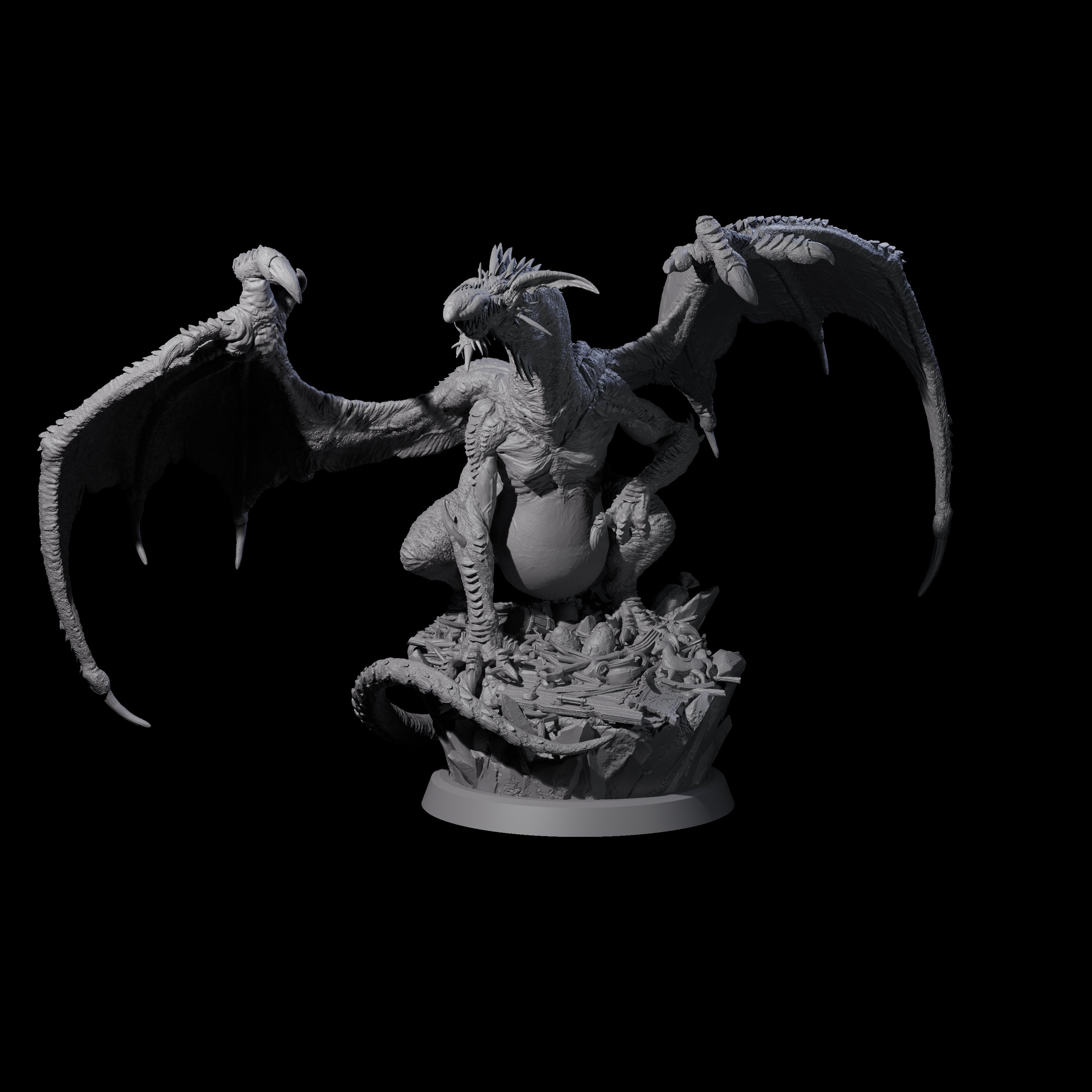 Snivelling Troll Dragon Miniature for Dungeons and Dragons, Pathfinder or other TTRPGs