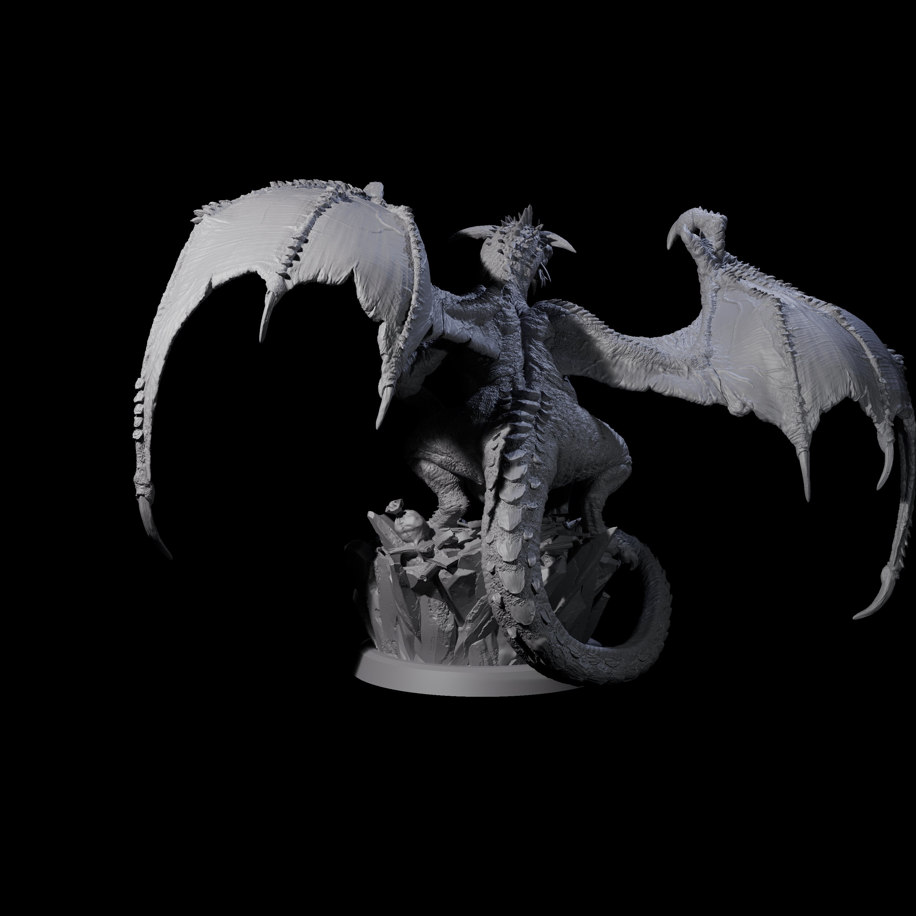 Snivelling Troll Dragon Miniature for Dungeons and Dragons, Pathfinder or other TTRPGs