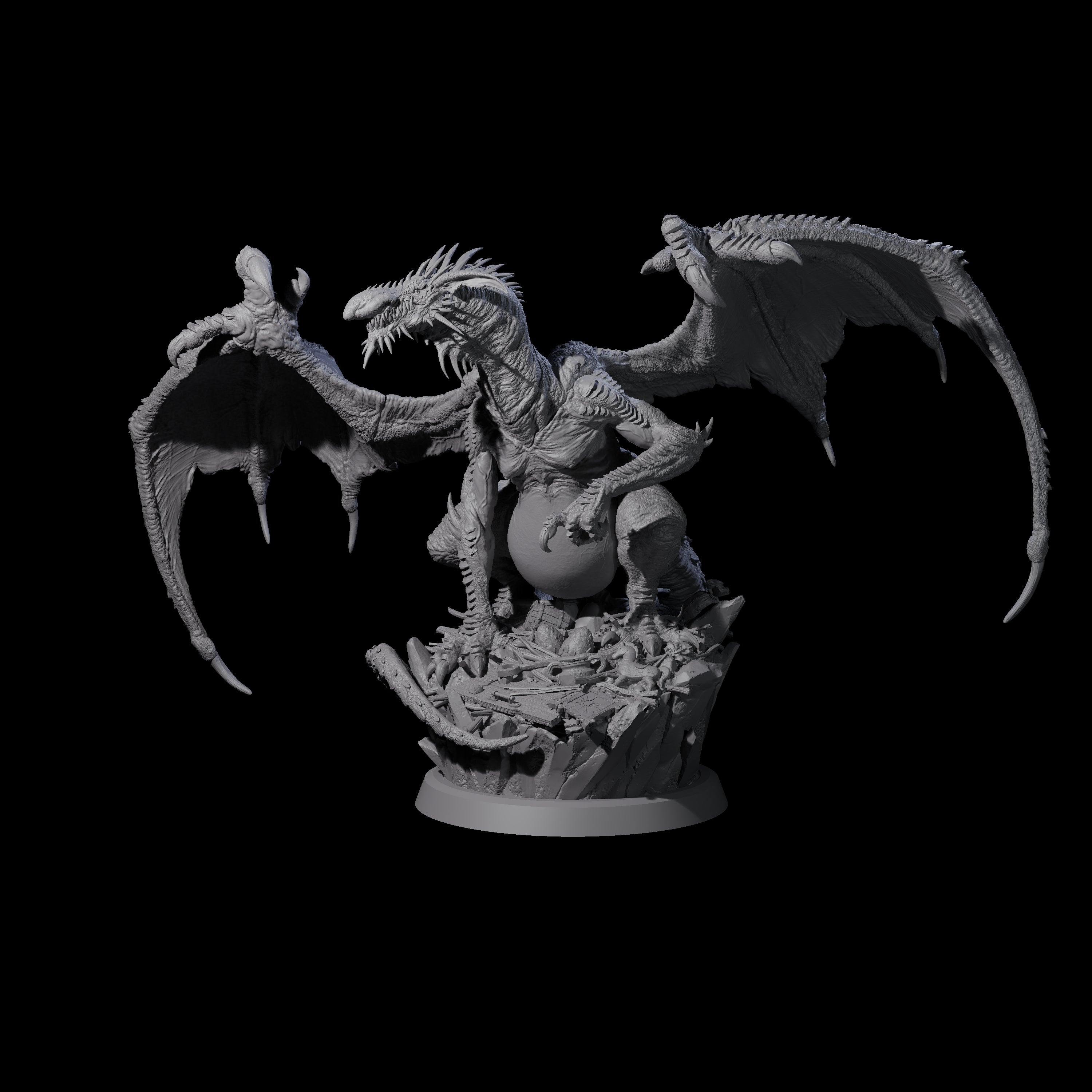 Snivelling Troll Dragon Miniature for Dungeons and Dragons, Pathfinder or other TTRPGs