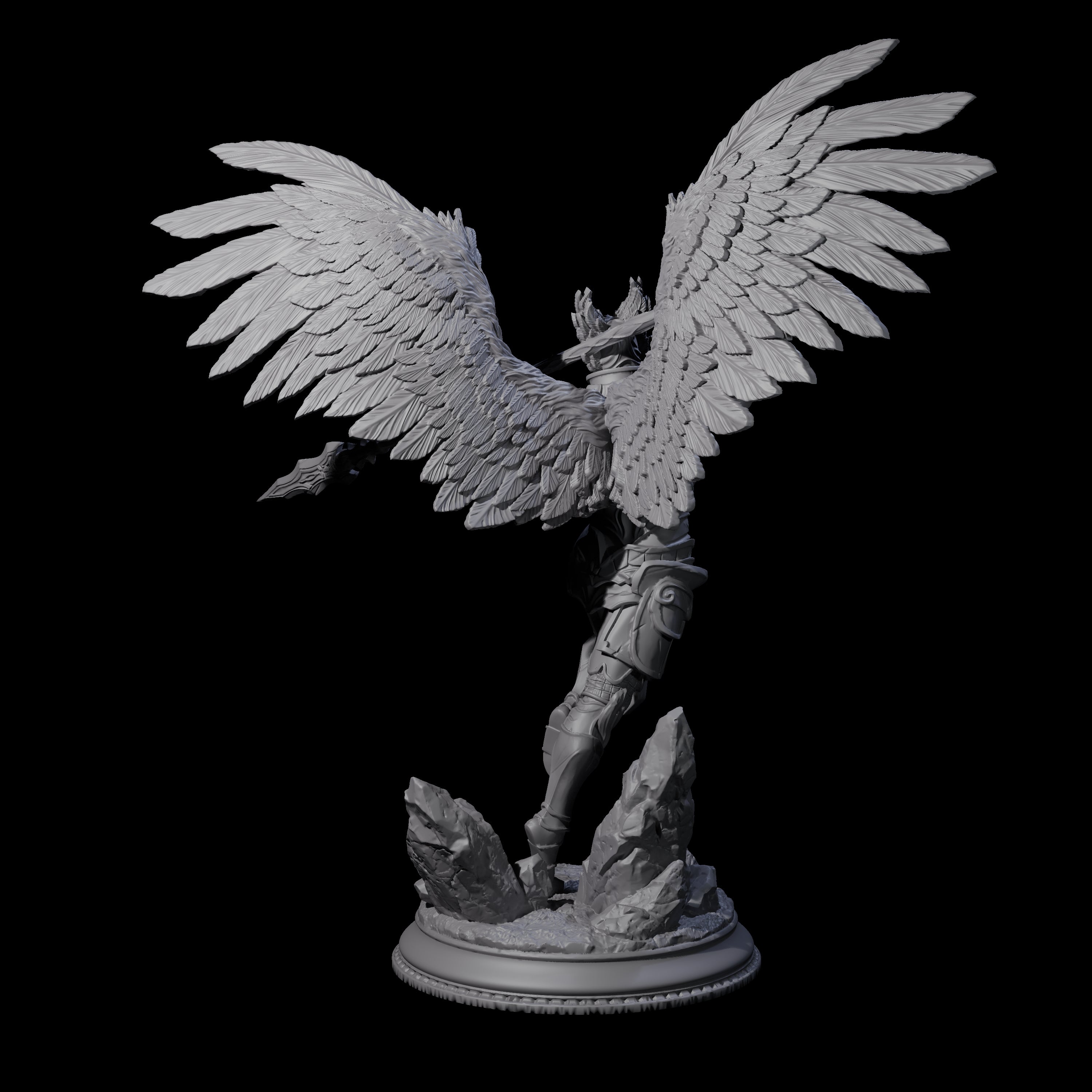 Soaring Deva A Miniature for Dungeons and Dragons, Pathfinder or other TTRPGs