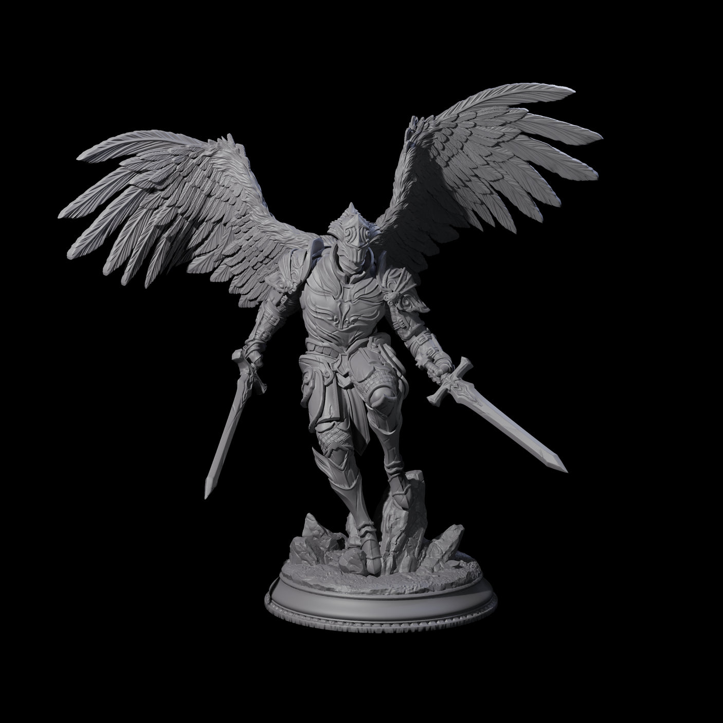 Soaring Deva B Miniature for Dungeons and Dragons, Pathfinder or other TTRPGs