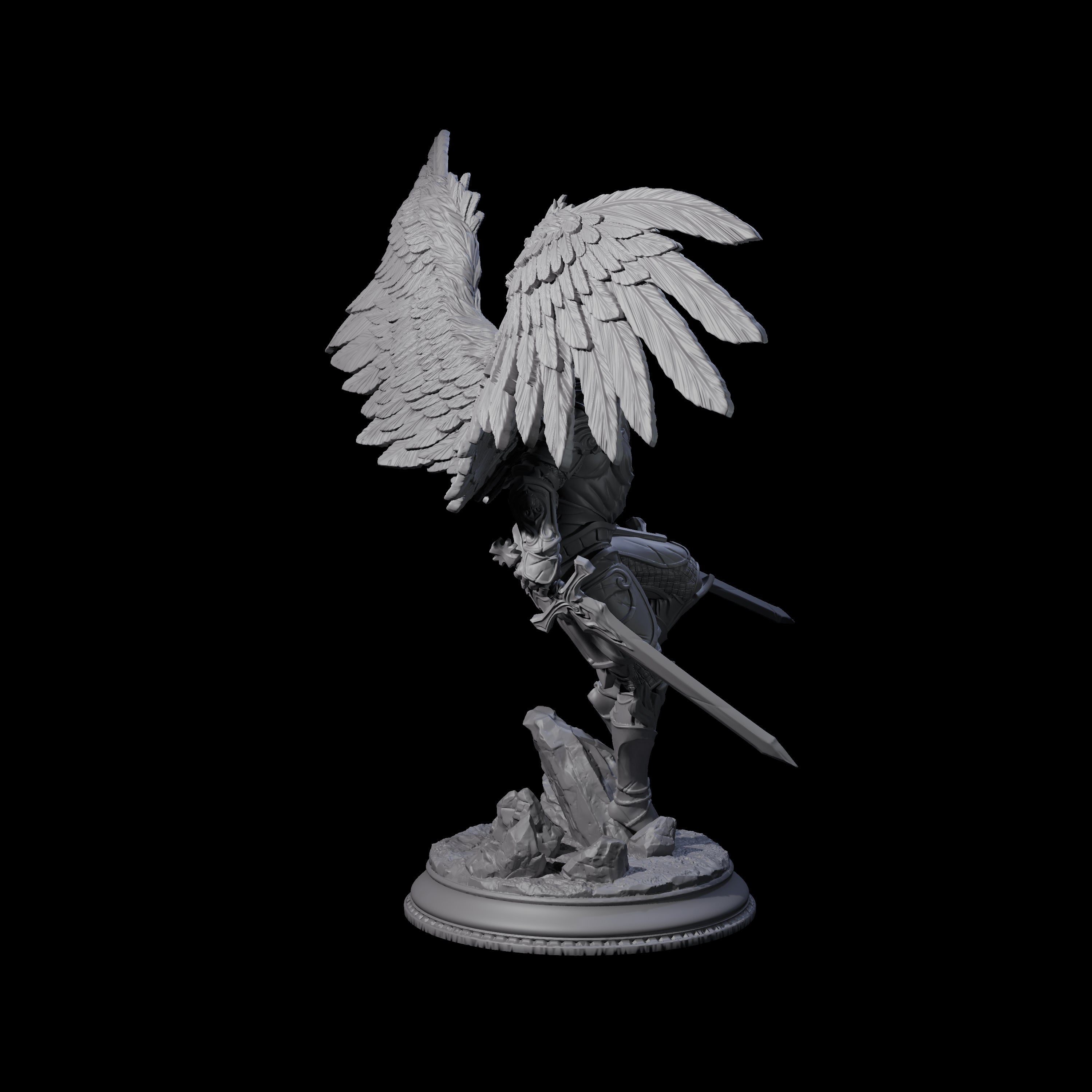 Soaring Deva B Miniature for Dungeons and Dragons, Pathfinder or other TTRPGs