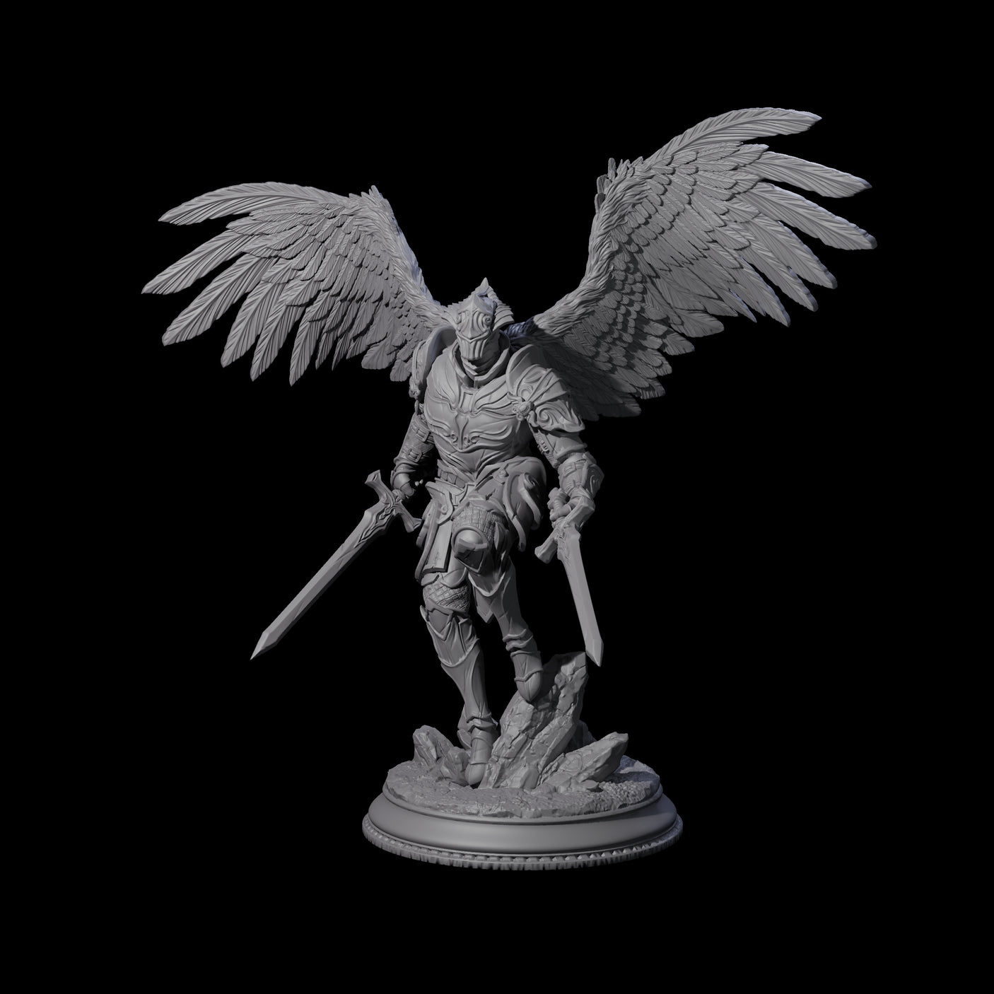 Soaring Deva B Miniature for Dungeons and Dragons, Pathfinder or other TTRPGs