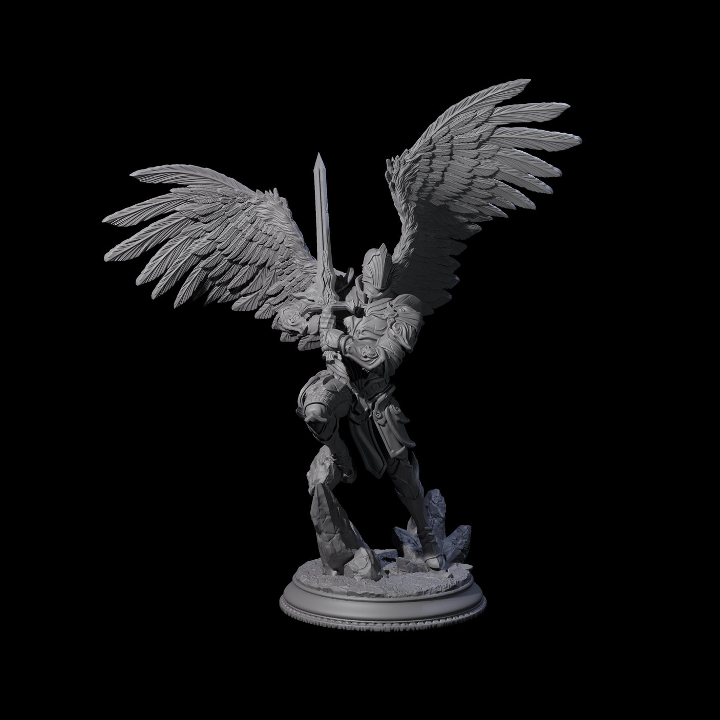 Soaring Deva C Miniature for Dungeons and Dragons, Pathfinder or other TTRPGs