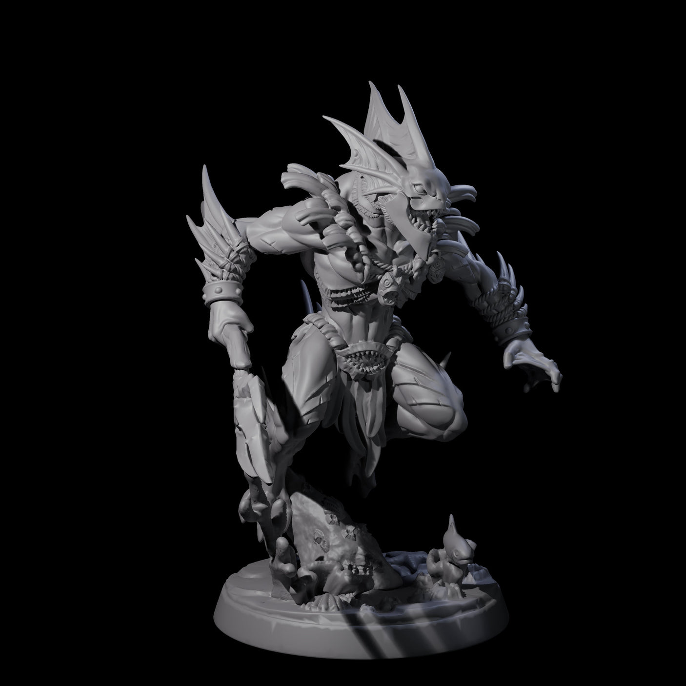 Sodden Sahuagin Warrior B Miniature for Dungeons and Dragons, Pathfinder or other TTRPGs
