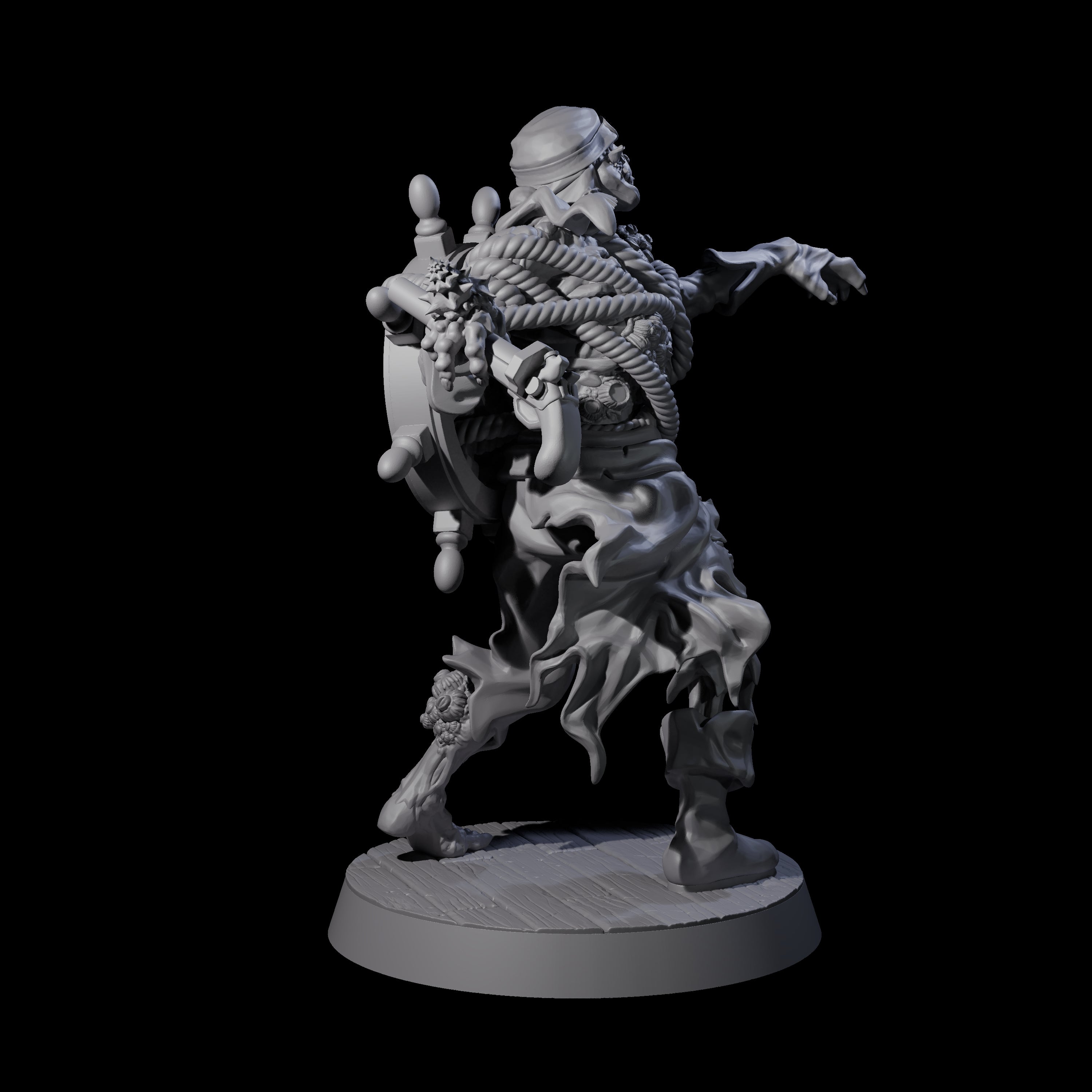 Soggy Undead Pirate Skeleton A Miniature for Dungeons and Dragons, Pathfinder or other TTRPGs