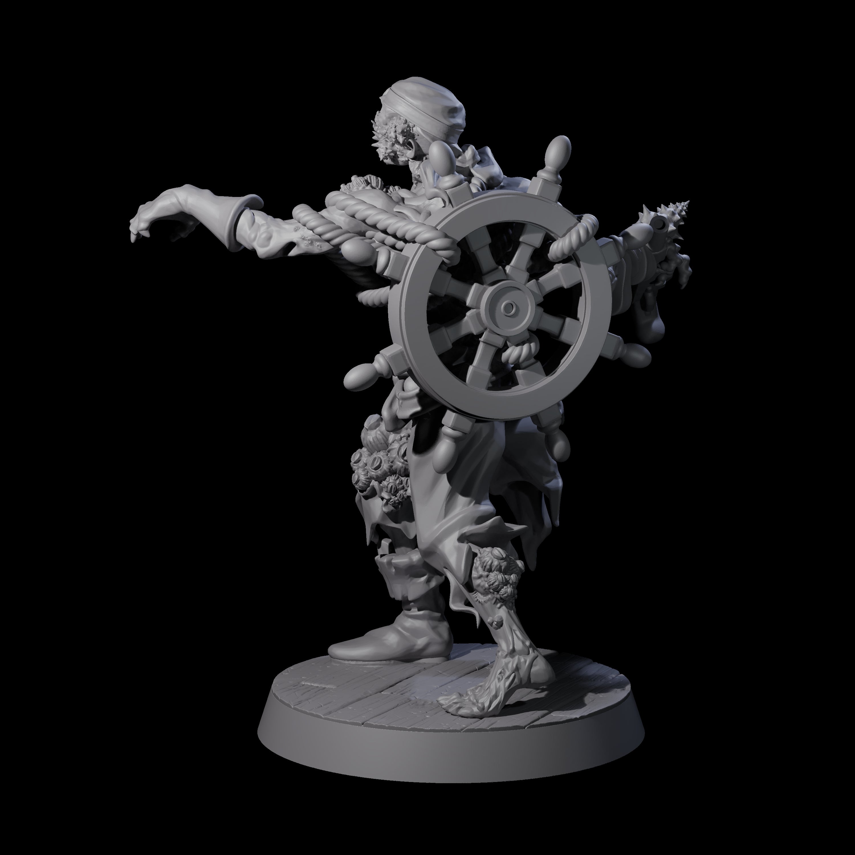 Soggy Undead Pirate Skeleton A Miniature for Dungeons and Dragons, Pathfinder or other TTRPGs