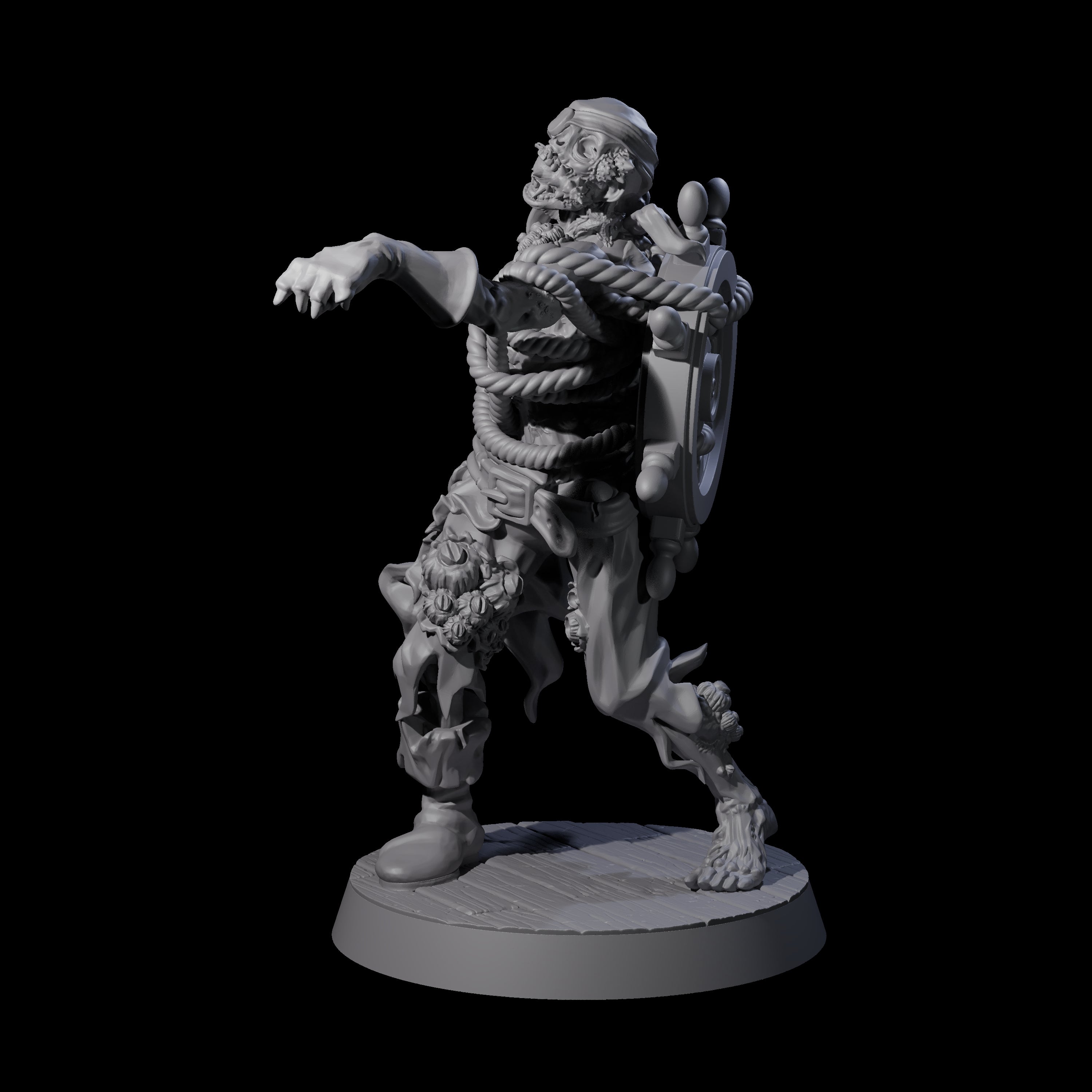 Soggy Undead Pirate Skeleton A Miniature for Dungeons and Dragons, Pathfinder or other TTRPGs