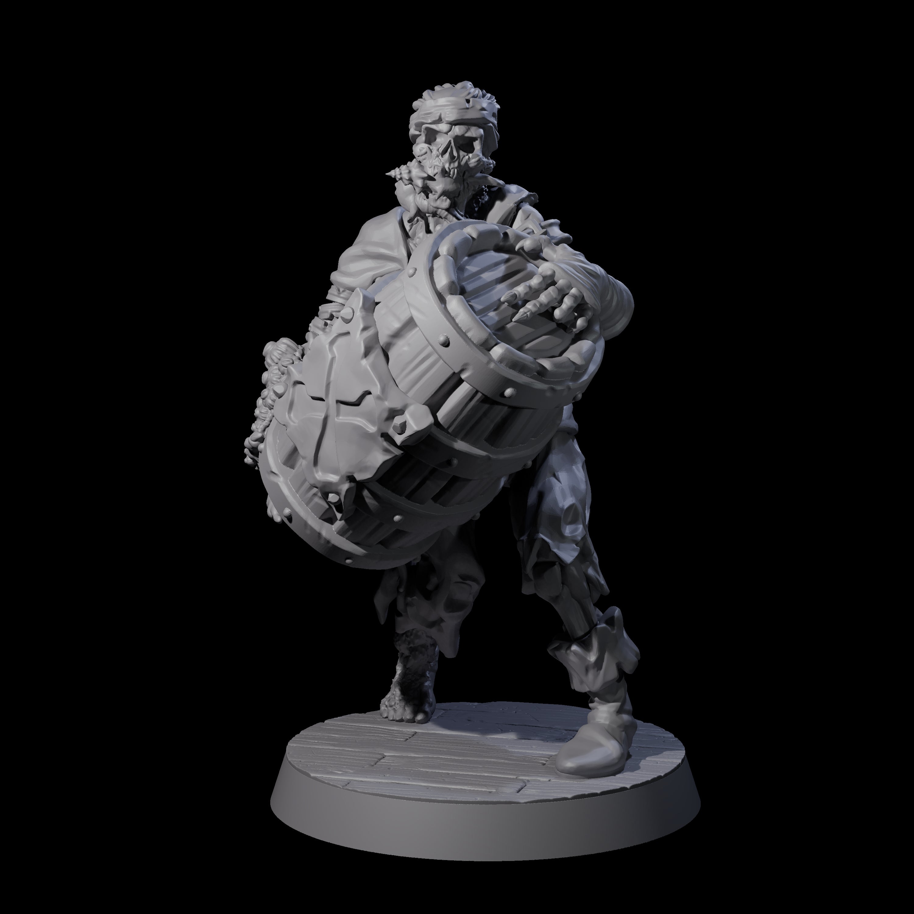 Soggy Undead Pirate Skeleton A Miniature for Dungeons and Dragons, Pathfinder or other TTRPGs