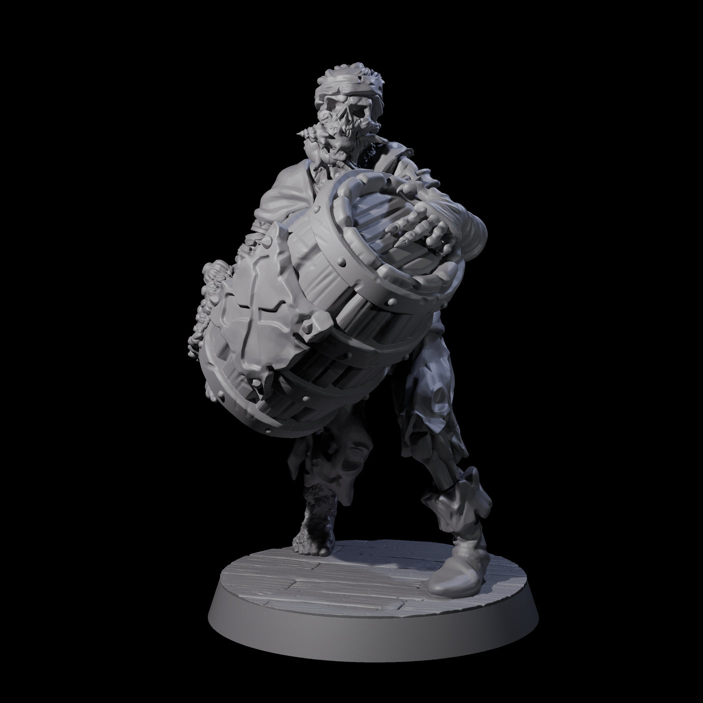 Soggy Undead Pirate Skeleton A Miniature for Dungeons and Dragons, Pathfinder or other TTRPGs