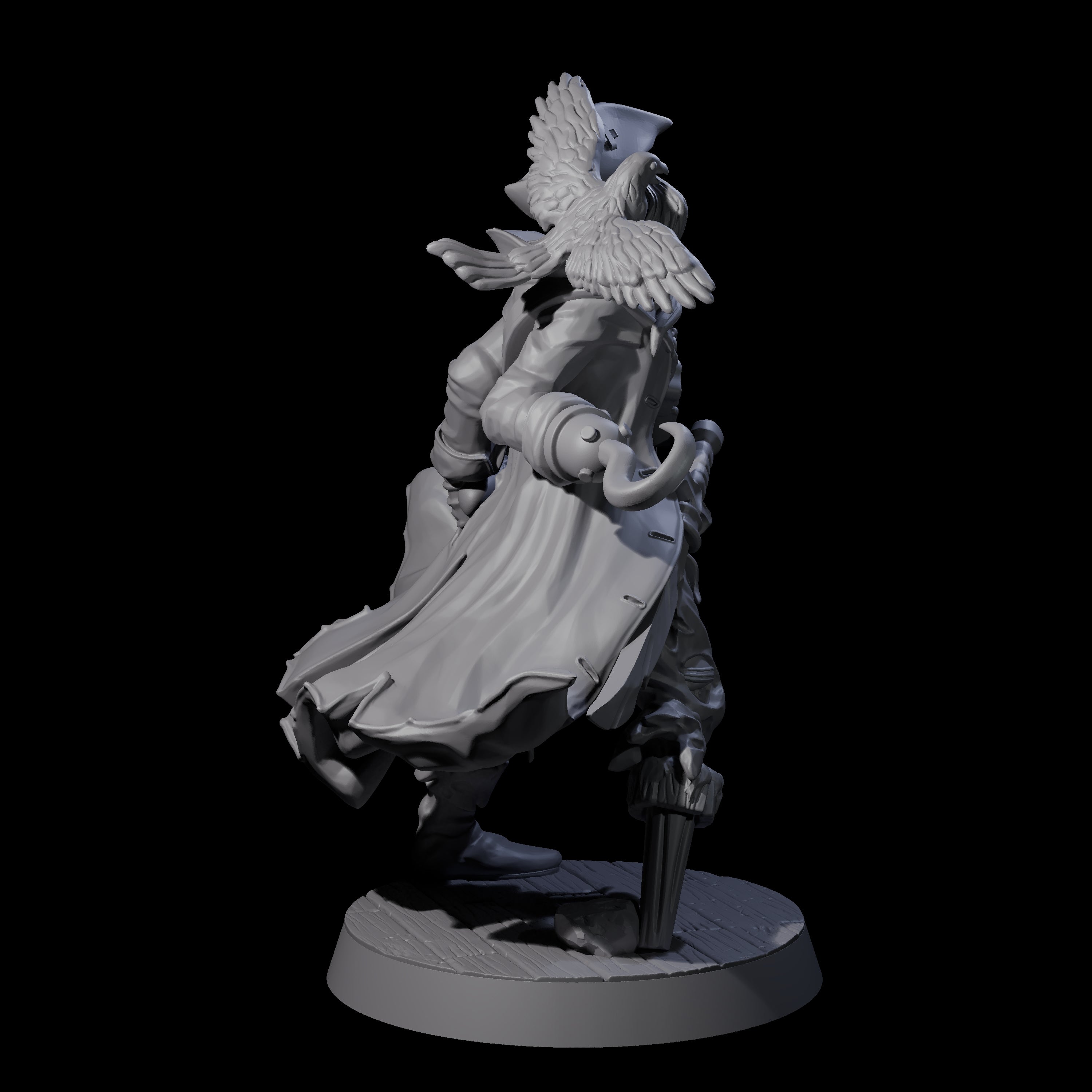 Soggy Undead Pirate Skeleton C Miniature for Dungeons and Dragons, Pathfinder or other TTRPGs