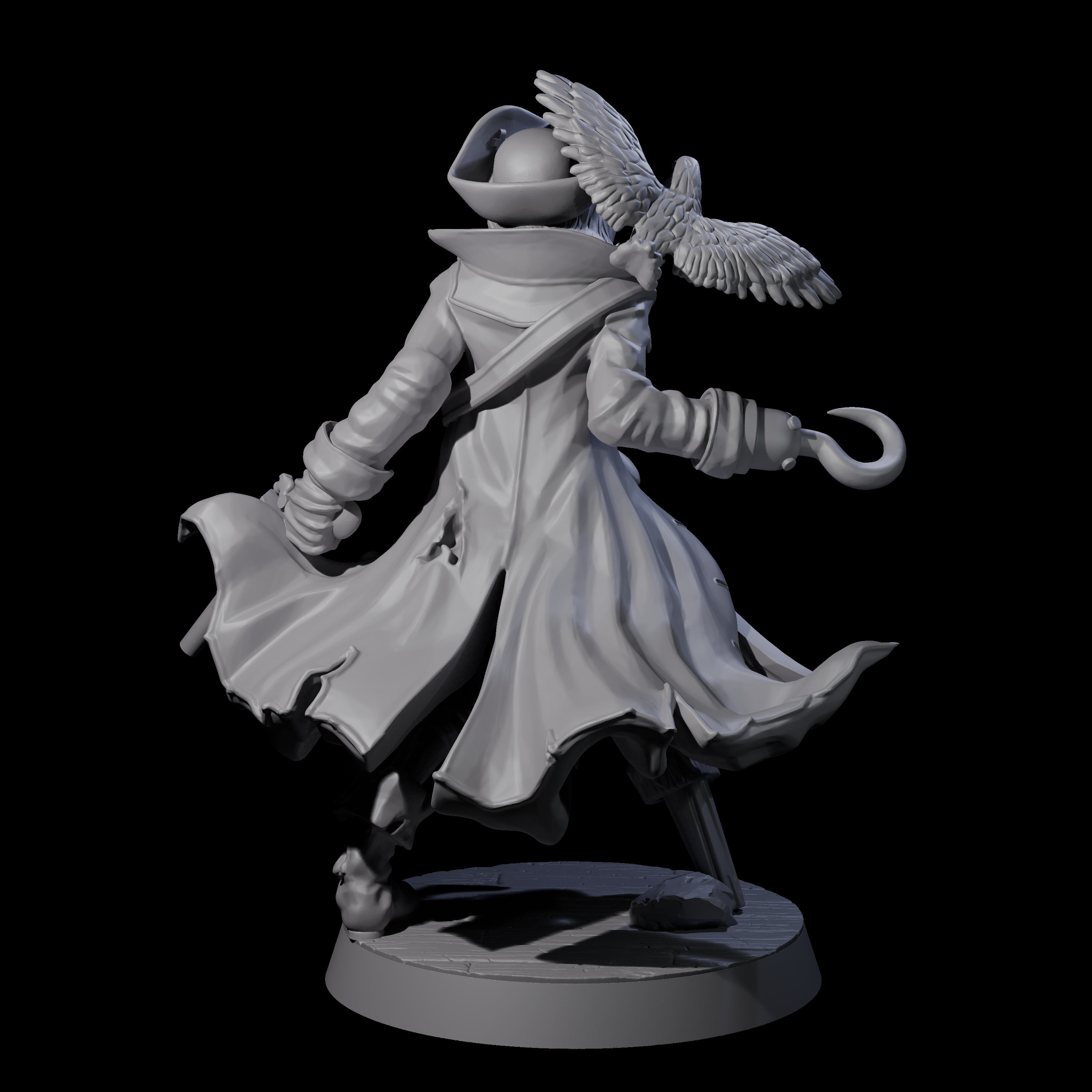 Soggy Undead Pirate Skeleton C Miniature for Dungeons and Dragons, Pathfinder or other TTRPGs