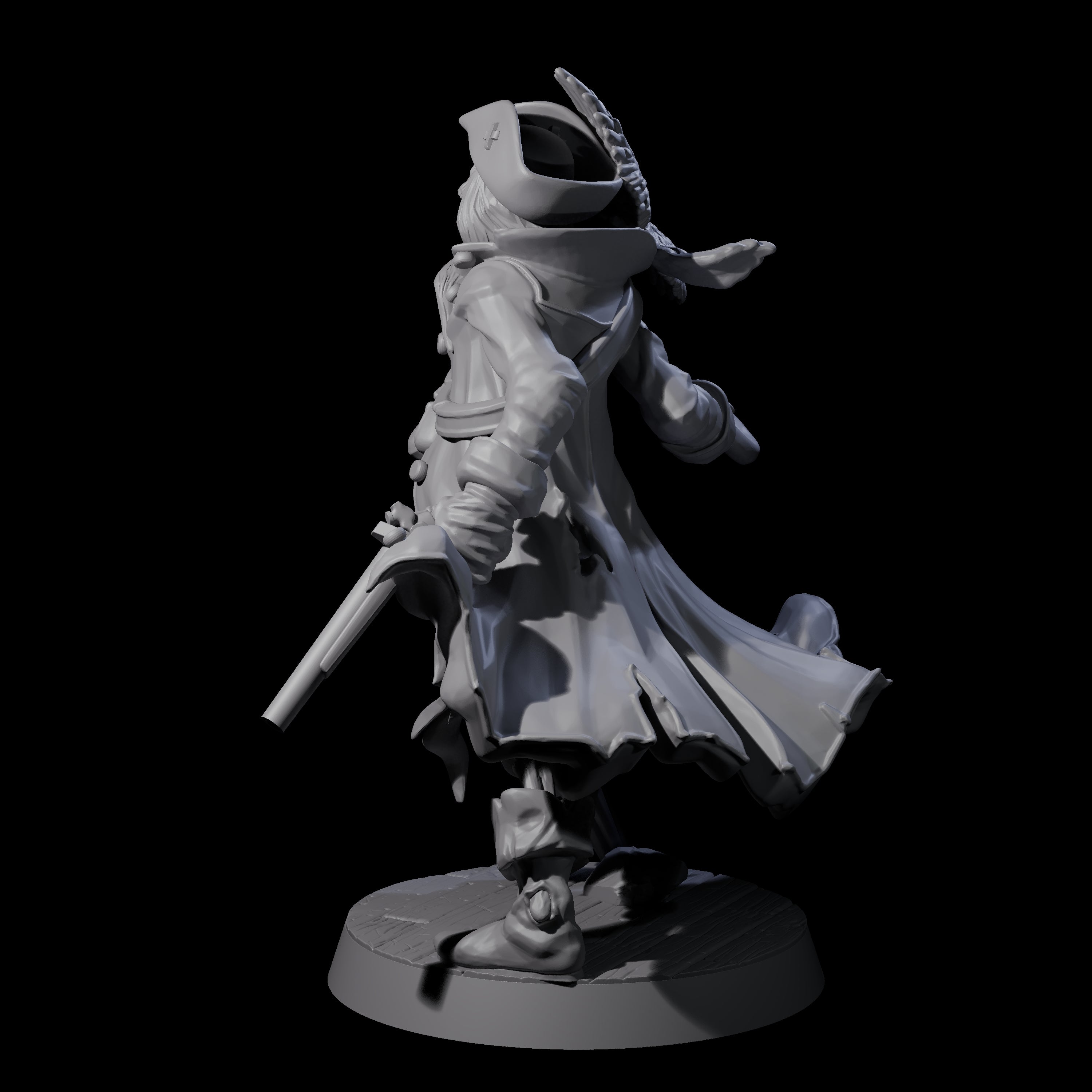 Soggy Undead Pirate Skeleton C Miniature for Dungeons and Dragons, Pathfinder or other TTRPGs