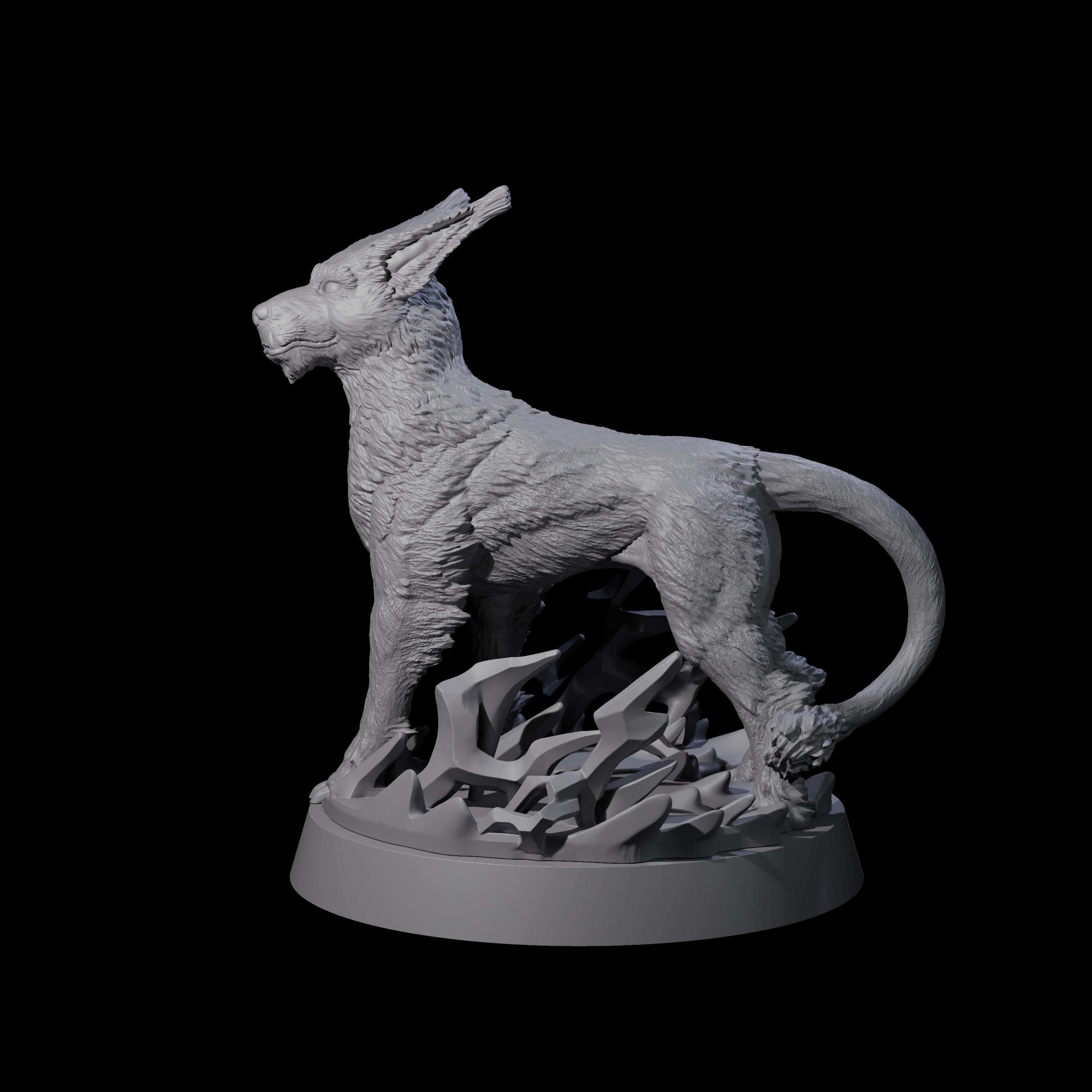 Sparking Blink Dog A Miniature for Dungeons and Dragons, Pathfinder or other TTRPGs