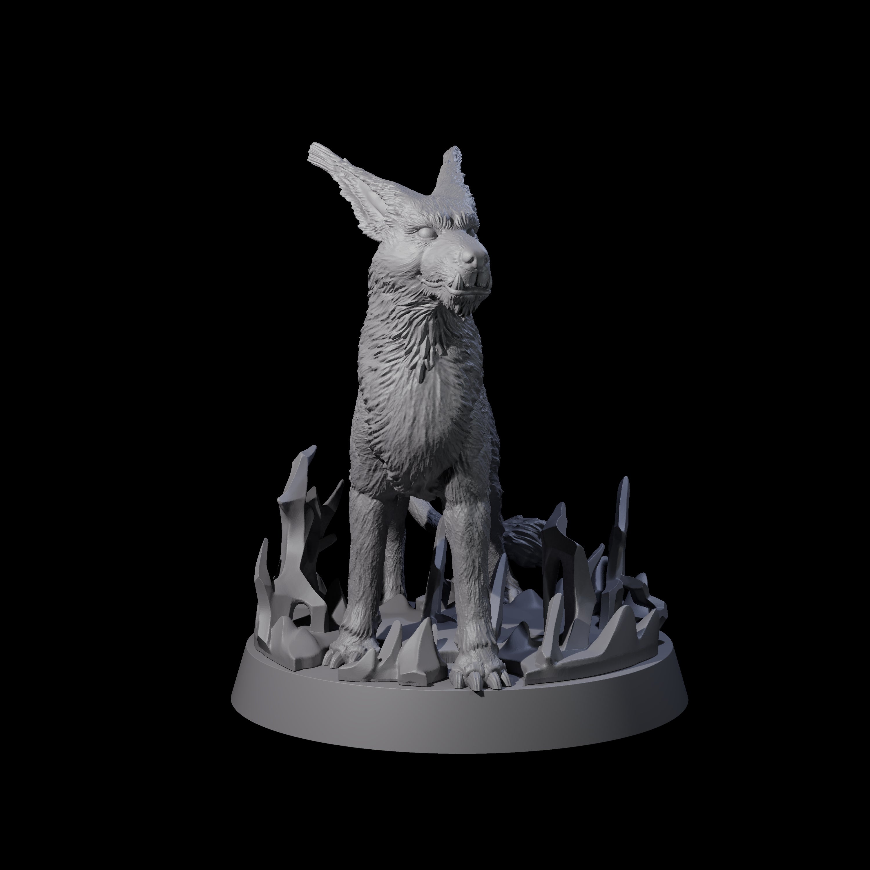 Sparking Blink Dog A Miniature for Dungeons and Dragons, Pathfinder or other TTRPGs